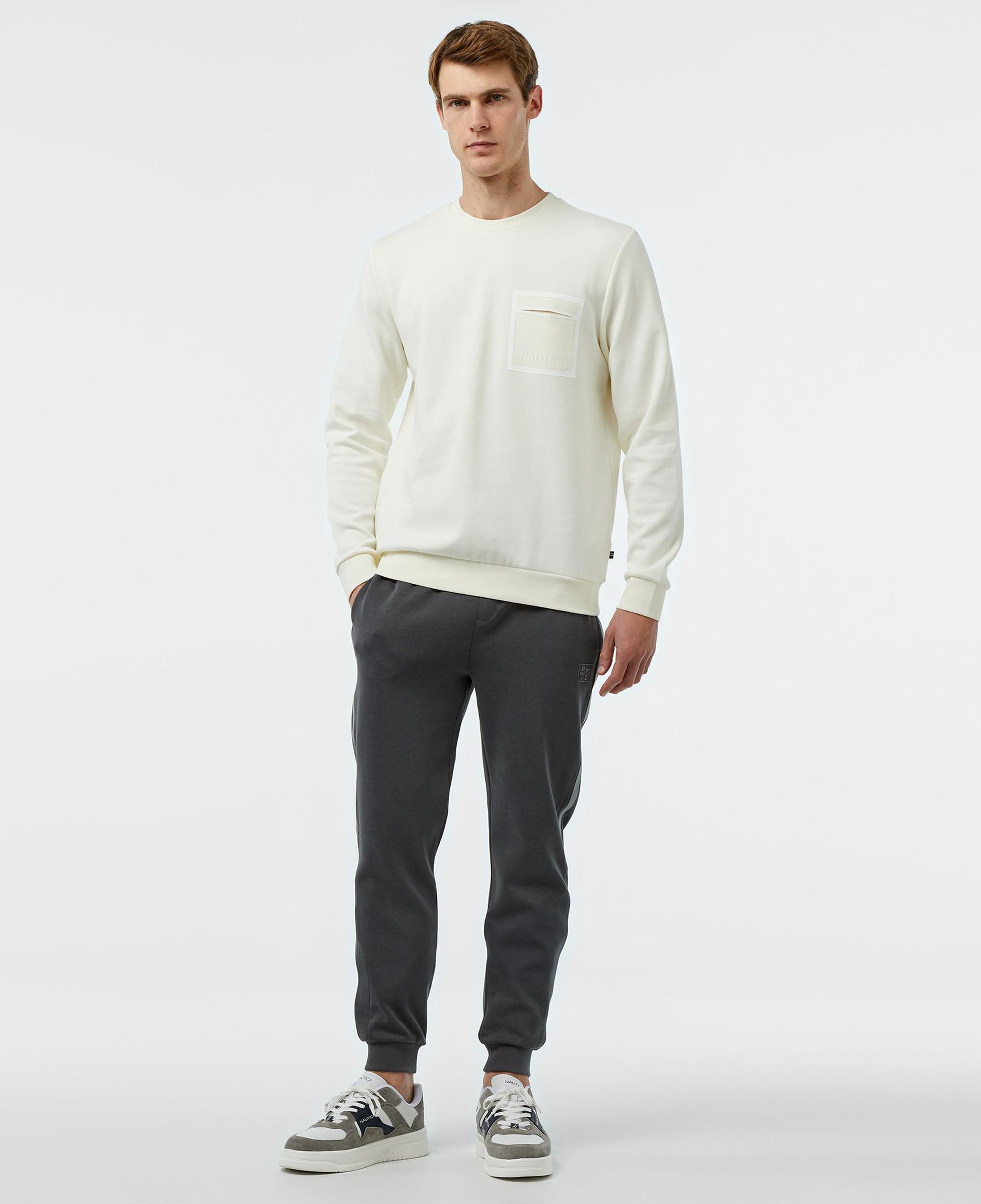 Nautica Erkek Beyaz Regular Fit Sweatshirt