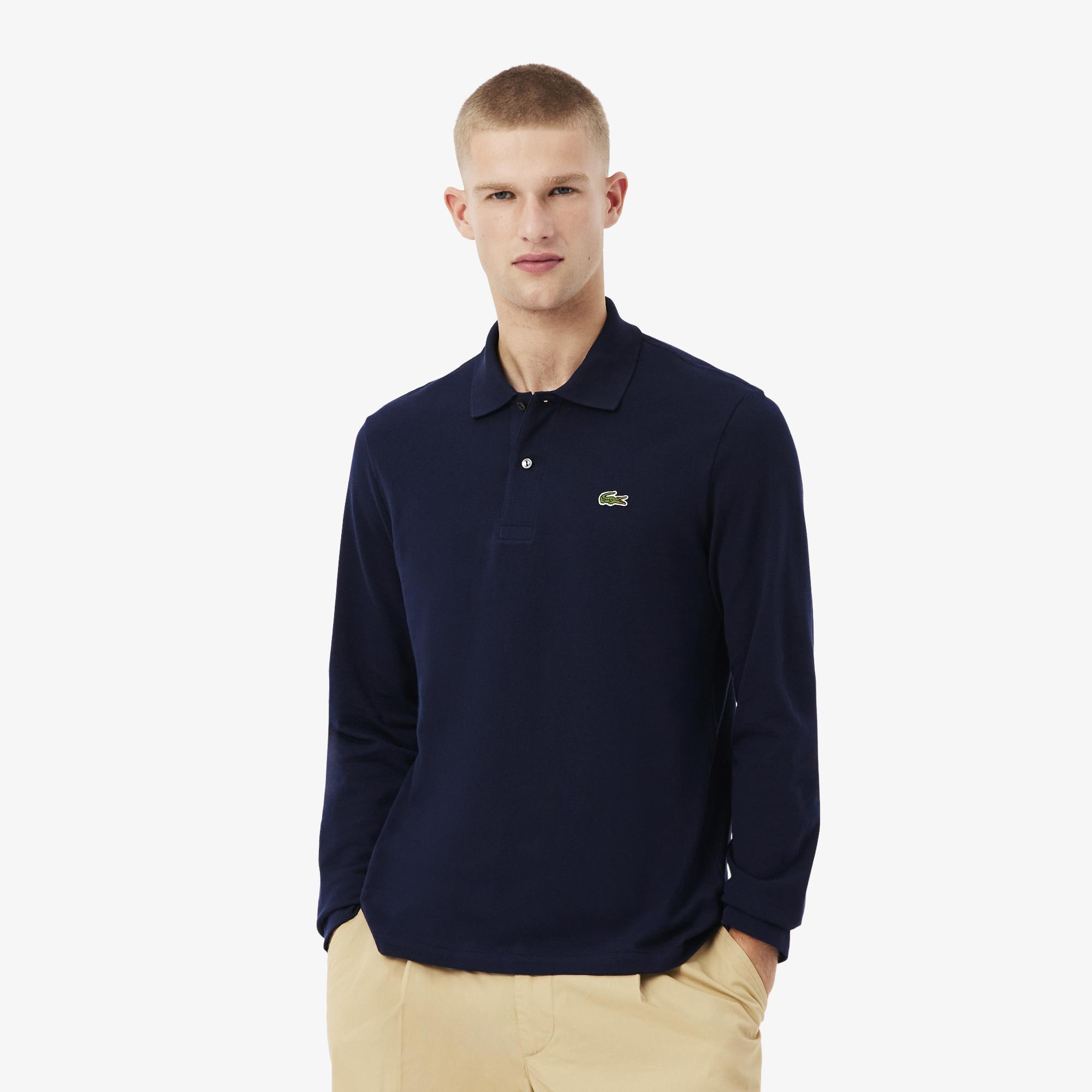 Lacoste Erkek Classic Fit Uzun Kollu Lacivert Polo