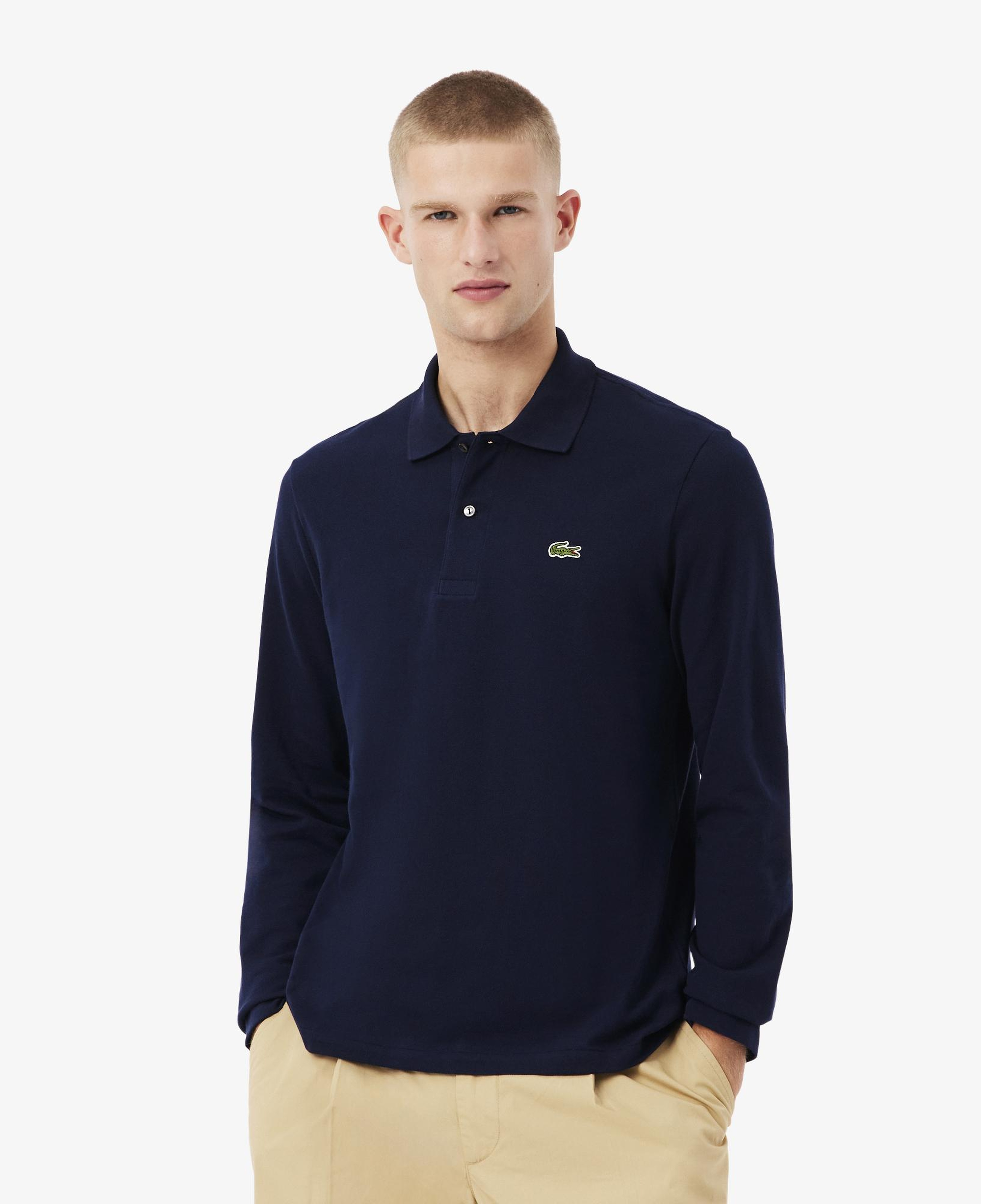 Lacoste Erkek Classic Fit Uzun Kollu Lacivert Polo
