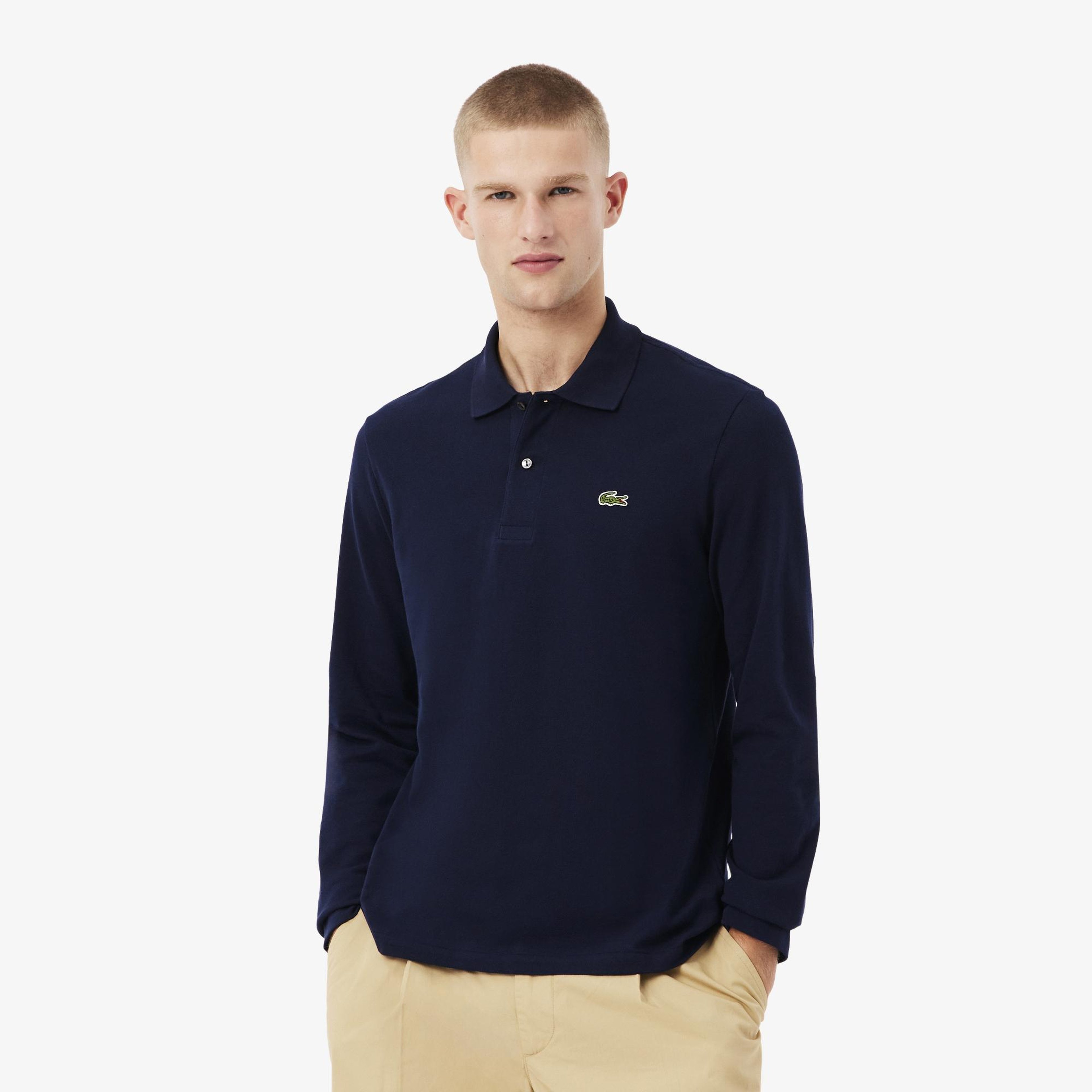 Lacoste Erkek Classic Fit Uzun Kollu Lacivert Polo