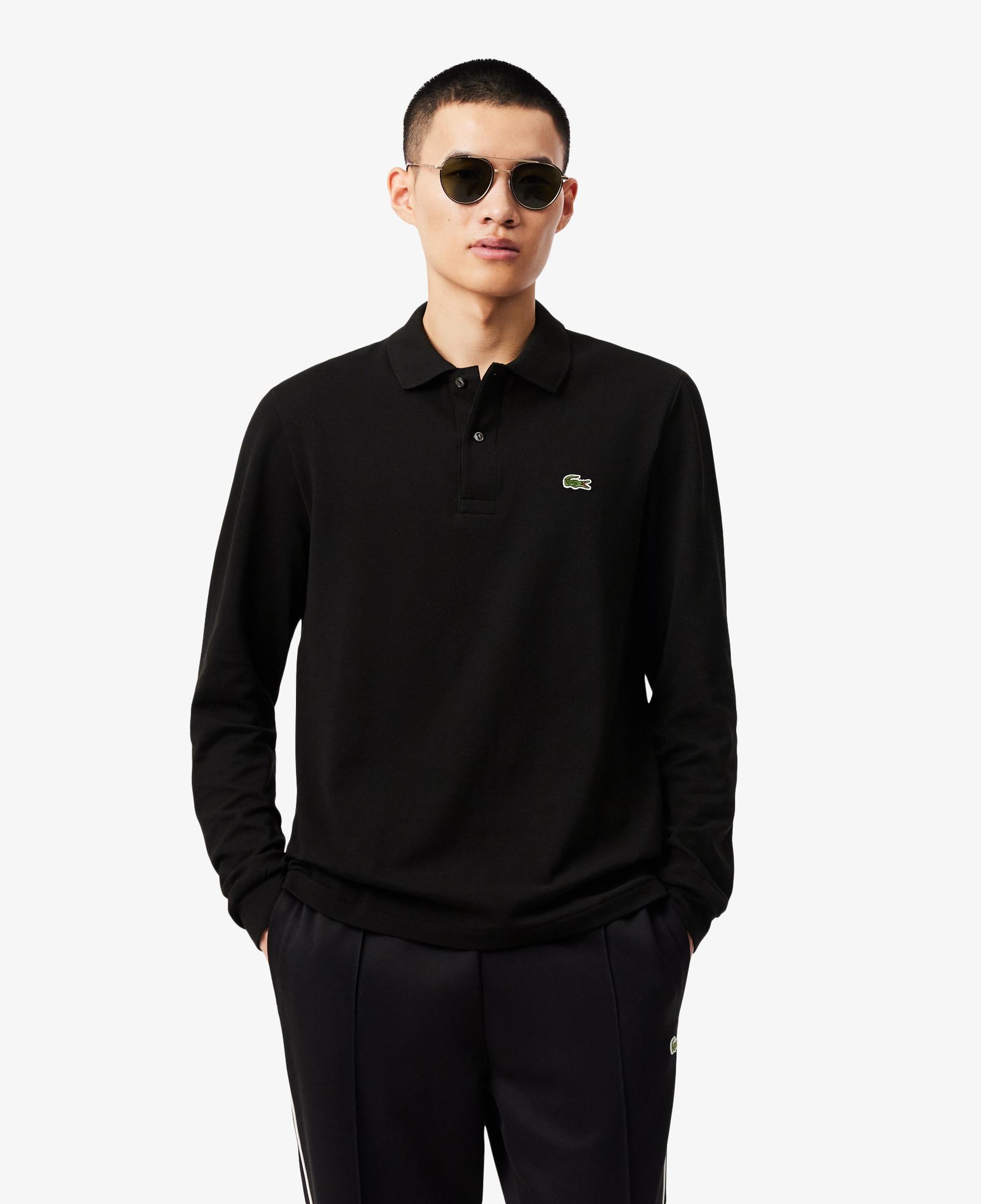 Lacoste Erkek Classic Fit Uzun Kollu Siyah Polo