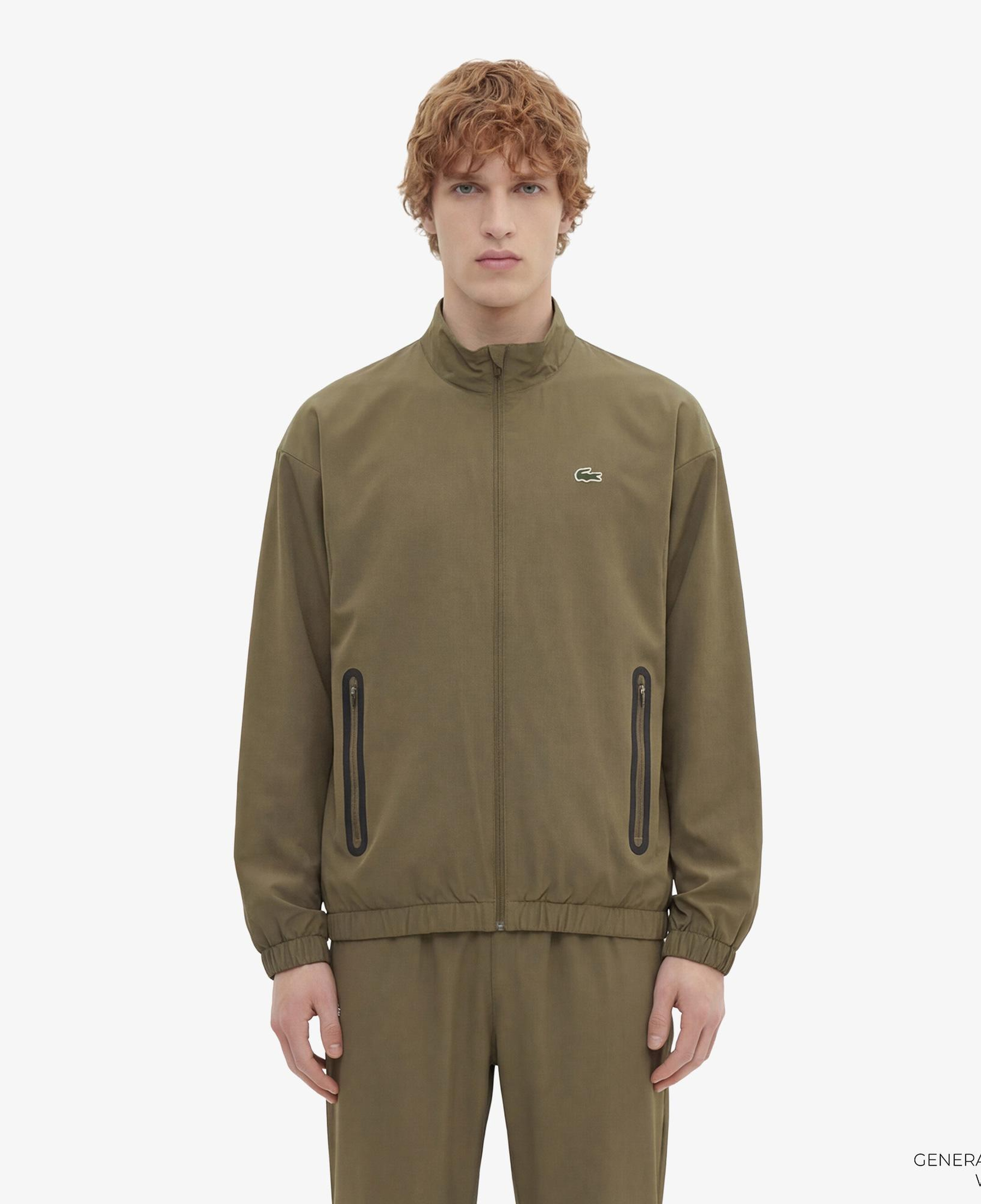 Lacoste Erkek Regular Fit Fermuarlı Baskılı Haki Eşofman Takımı