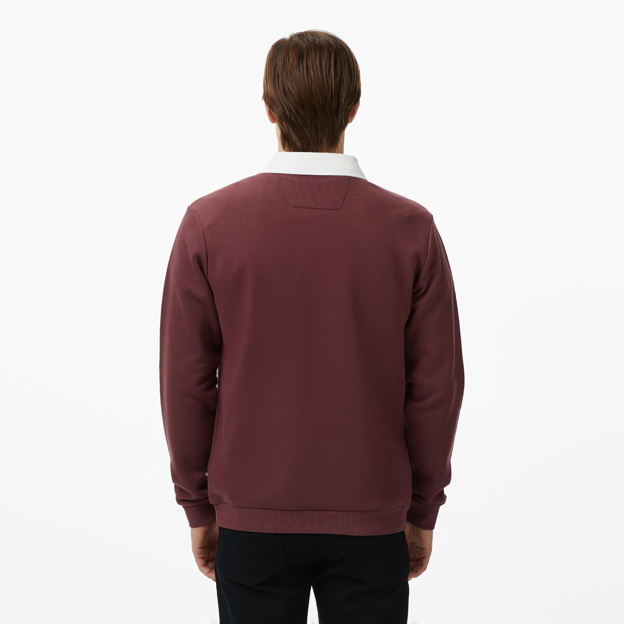Nautica Erkek Bordo Uzun Kollu Polo Yaka T-Shirt