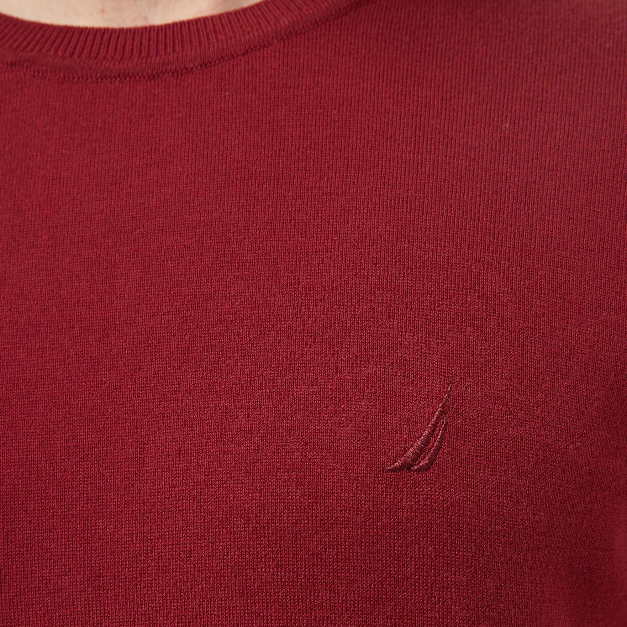 Nautica Erkek Bordo Regular Fit Kısa Kollu Triko
