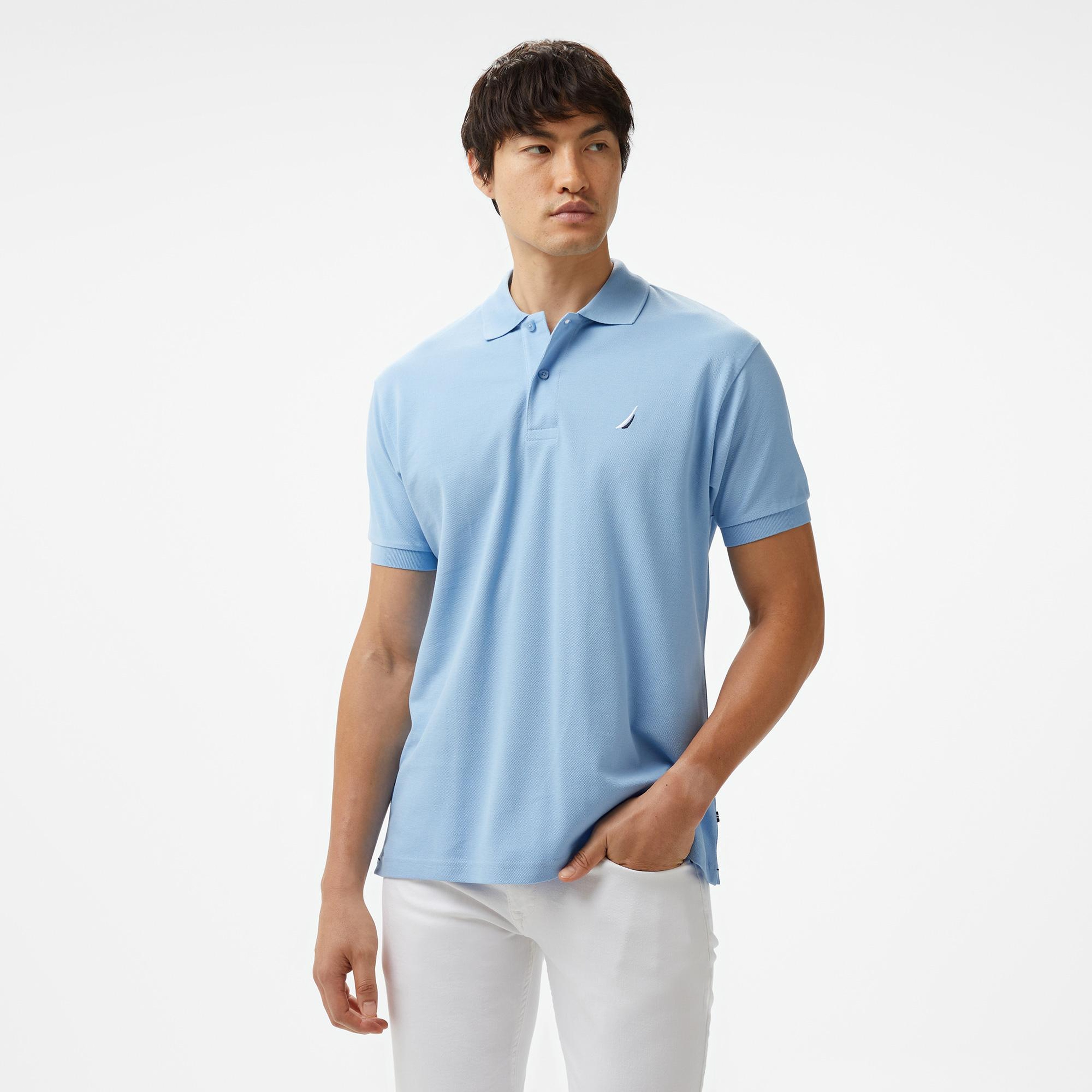 Nautica Erkek Mavi Classic Fit Kısa Kollu Polo