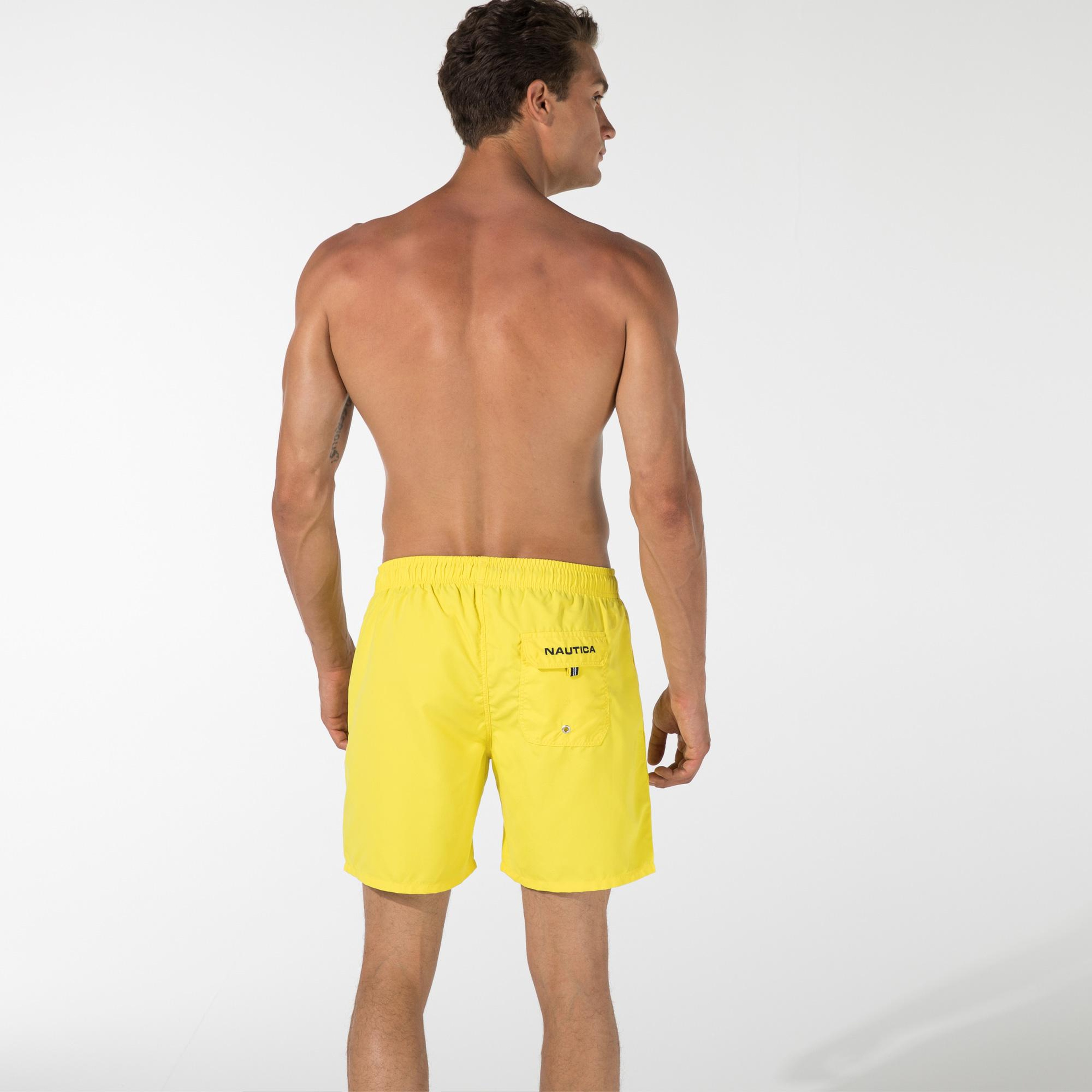 Nautica Erkek Sarı Regular Fit Deniz Şortu