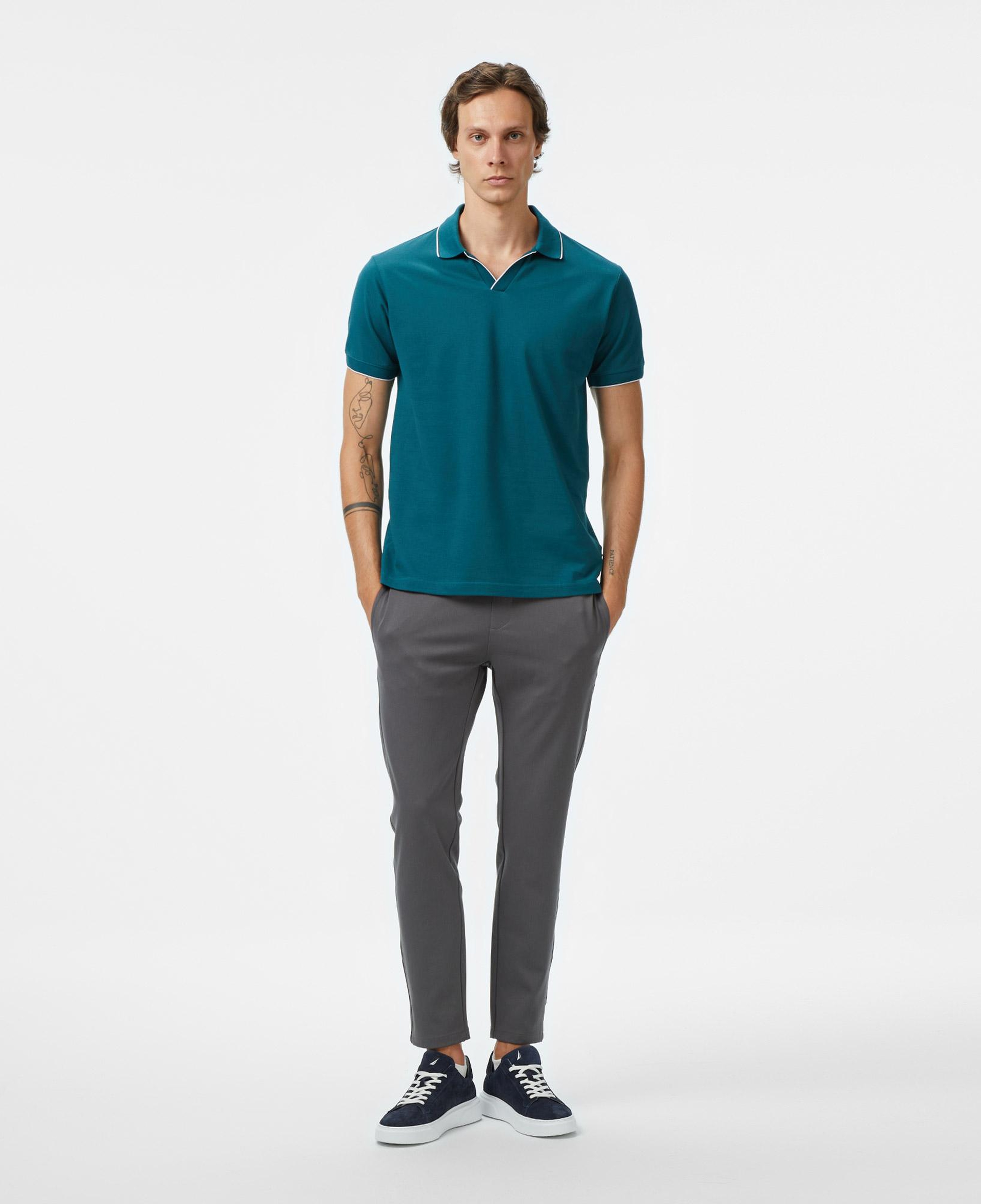Nautica Erkek Yeşil Classic Fit Polo Yaka T-Shirt