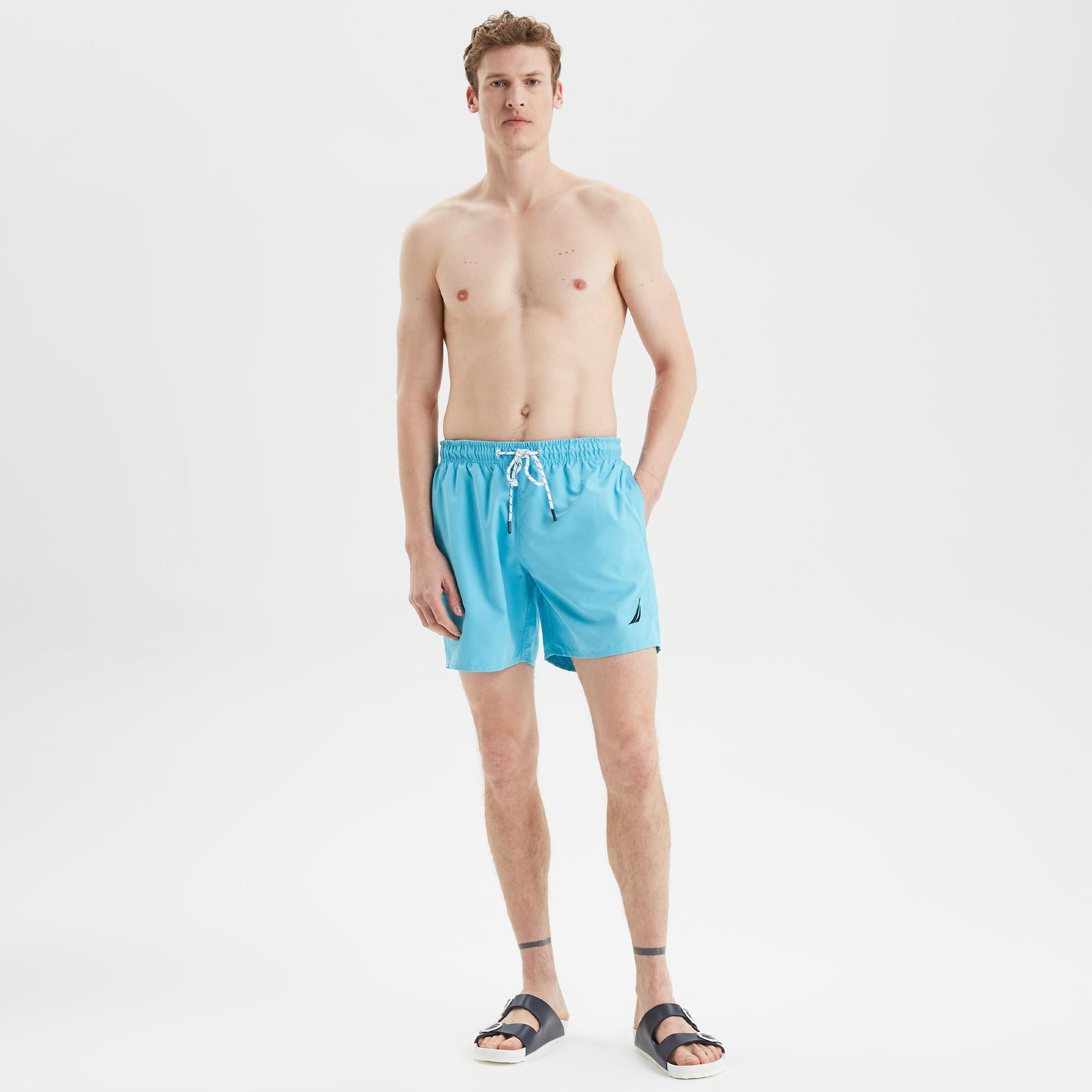 Nautica Erkek Mavi Regular Fit Deniz Şortu
