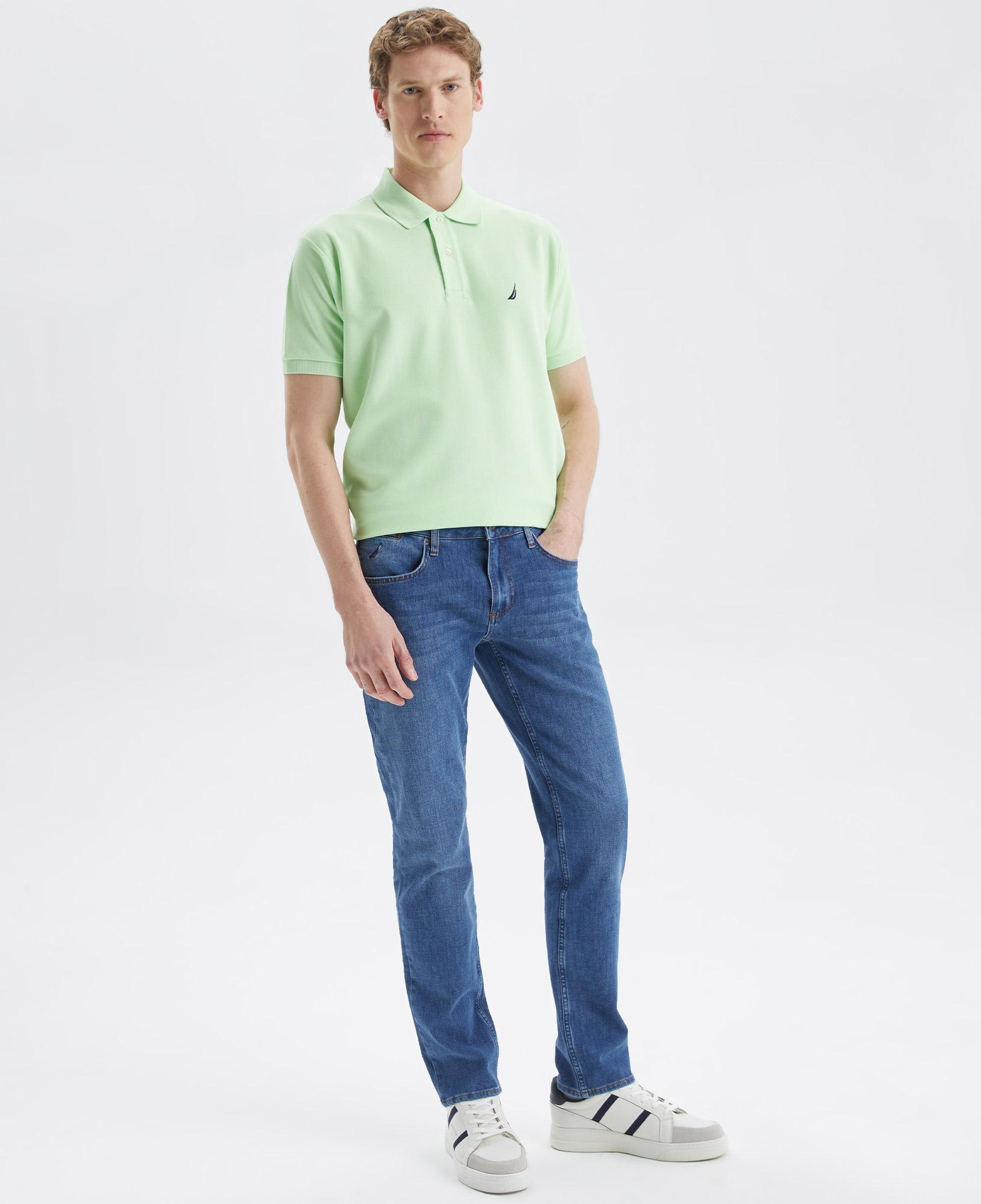 Nautica Erkek Yeşil Classic Fit Kısa Kollu Polo Yaka T-Shirt