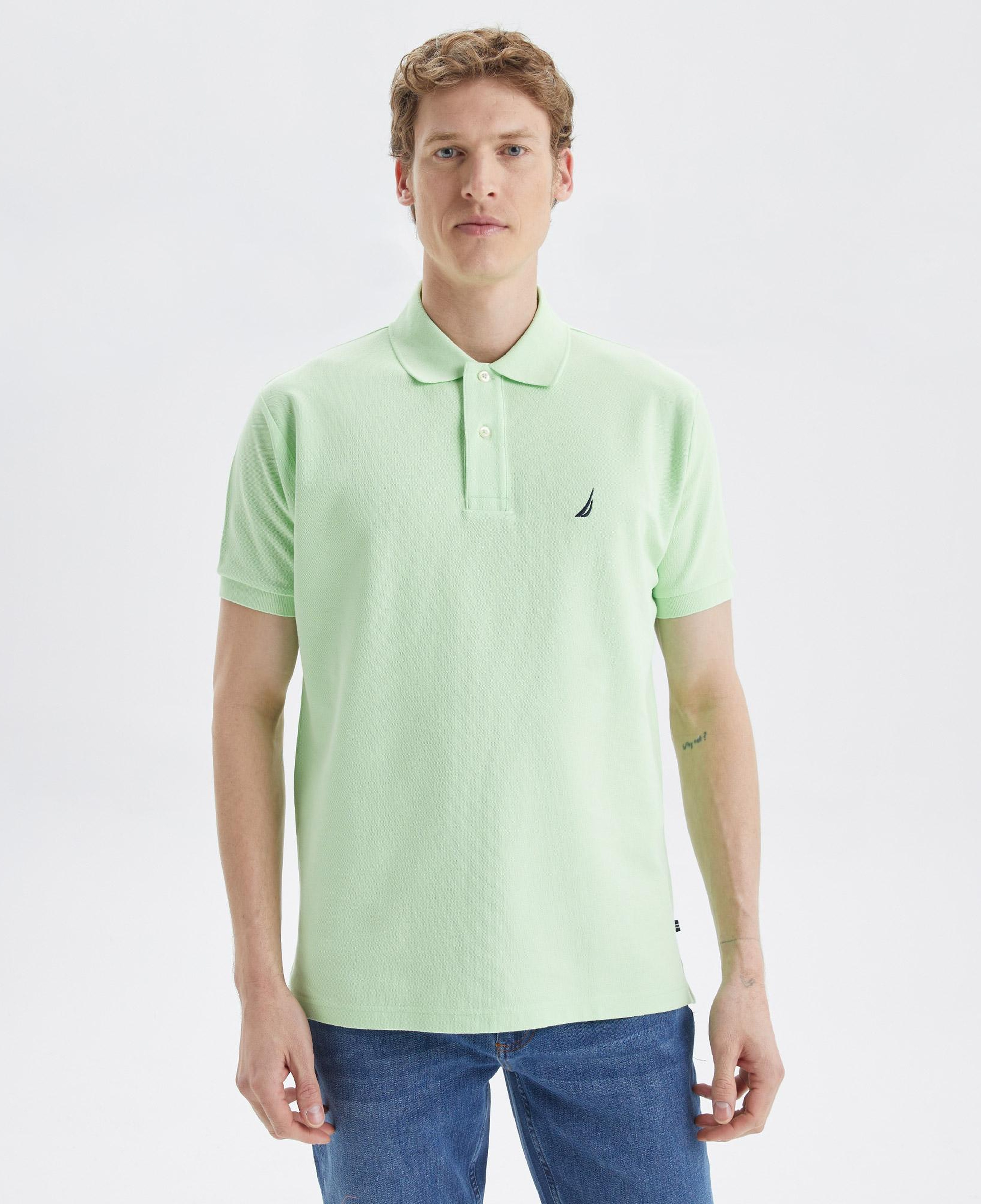 Nautica Erkek Yeşil Classic Fit Kısa Kollu Polo Yaka T-Shirt
