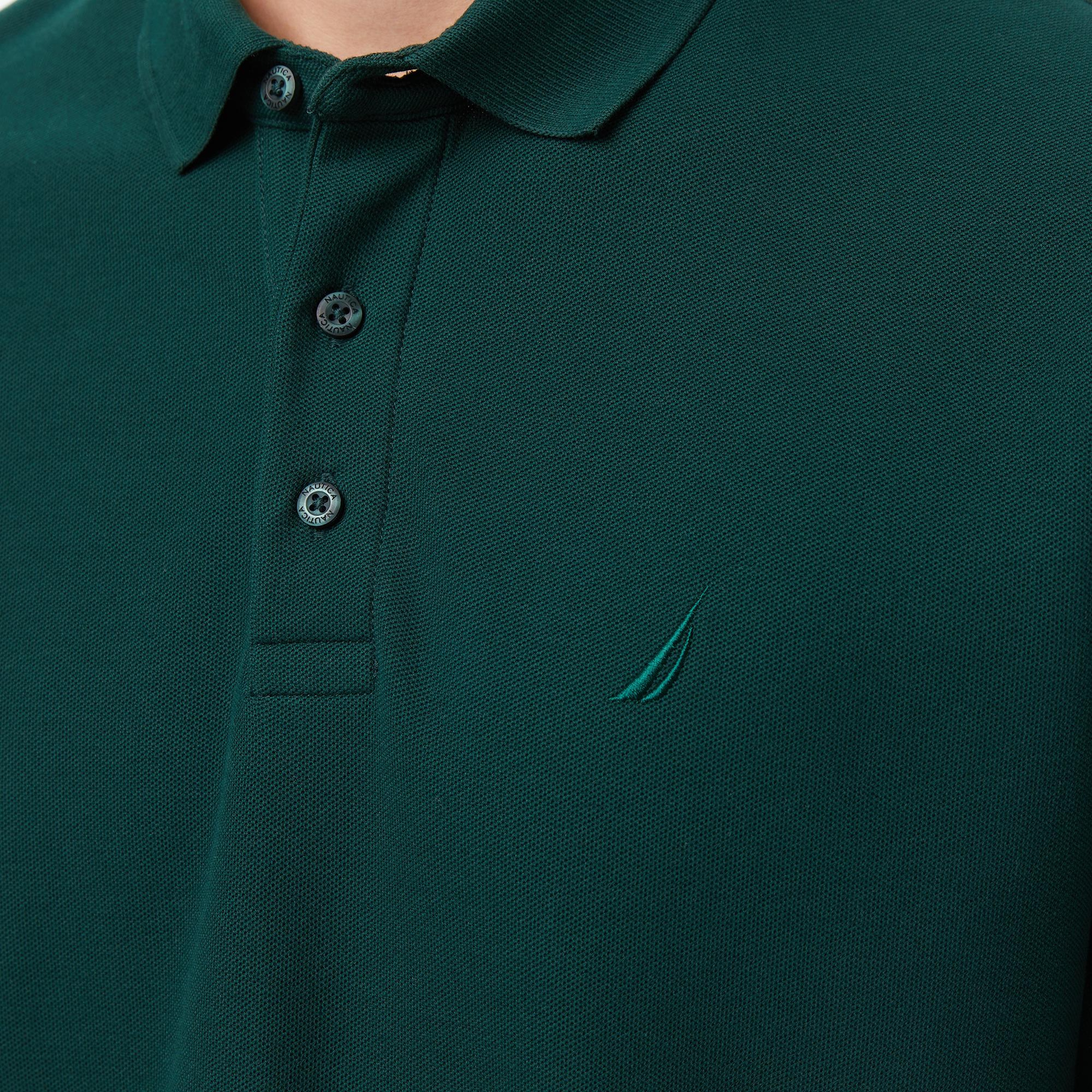 Nautica Erkek Yeşil Classic Fit Uzun Kollu Polo Yaka T-Shirt