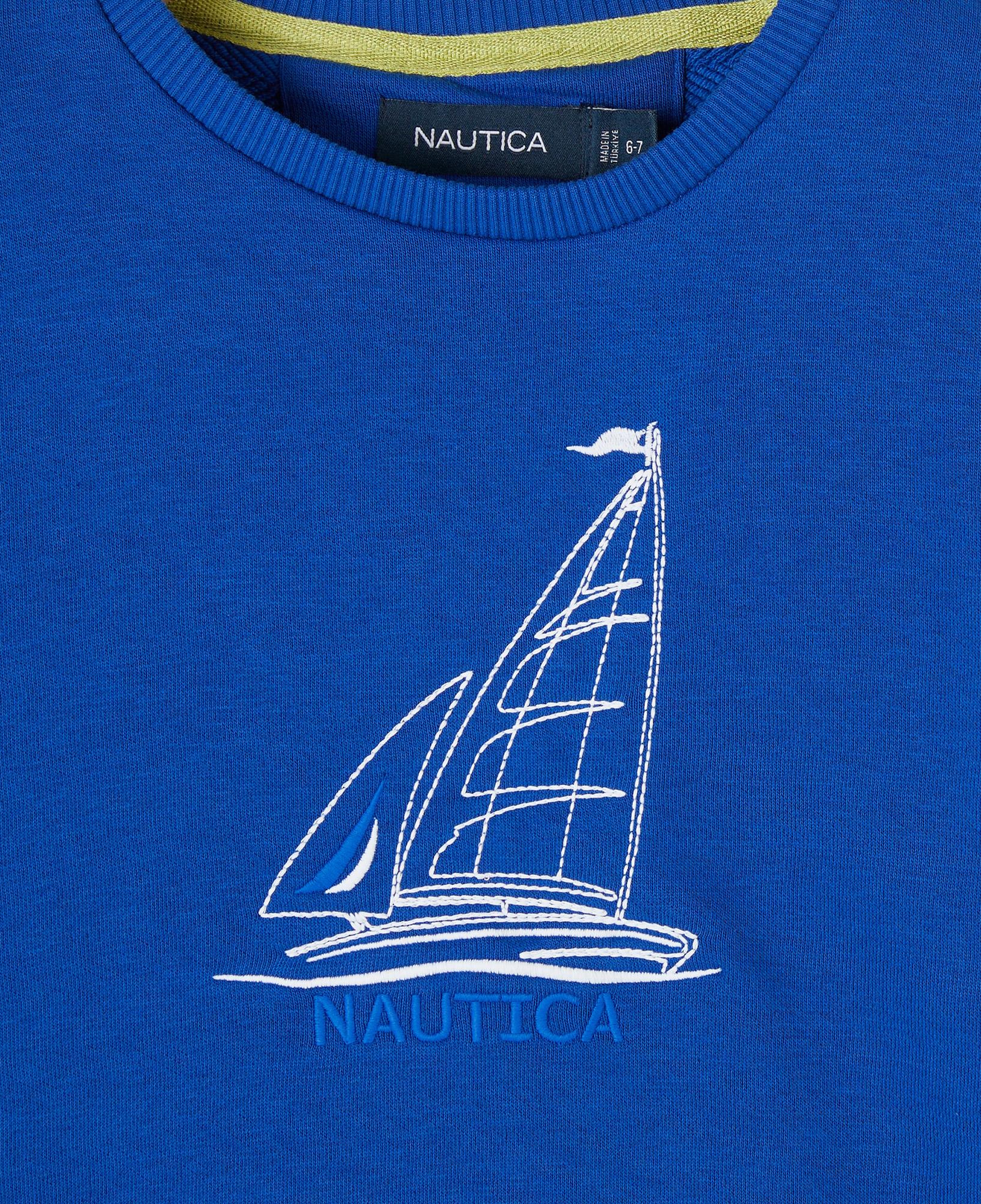 Nautica Erkek Çocuk Mavi Standart Fit Sweatshirt