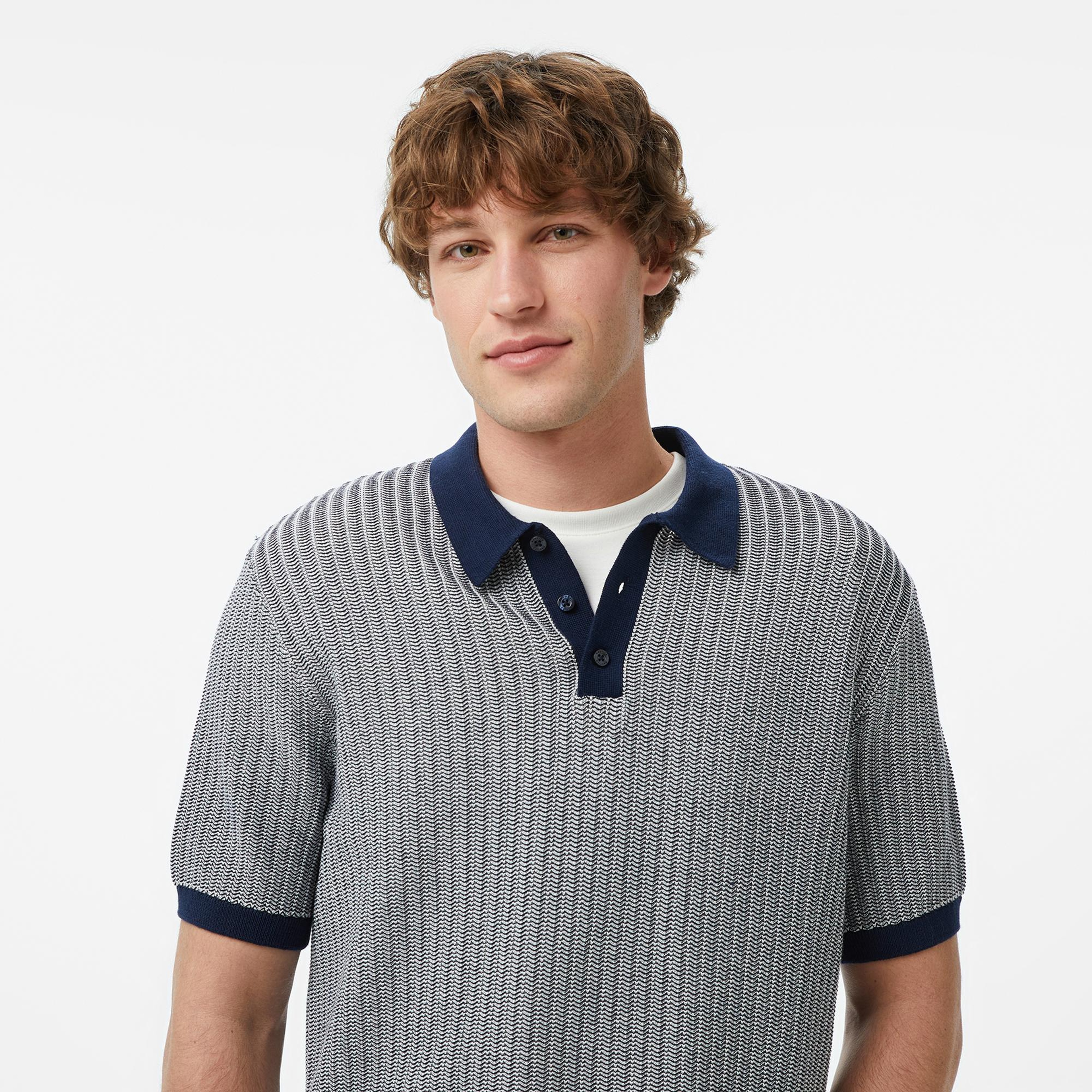 Nautica Erkek Lacivert Regular Fit Kısa Kollu Triko