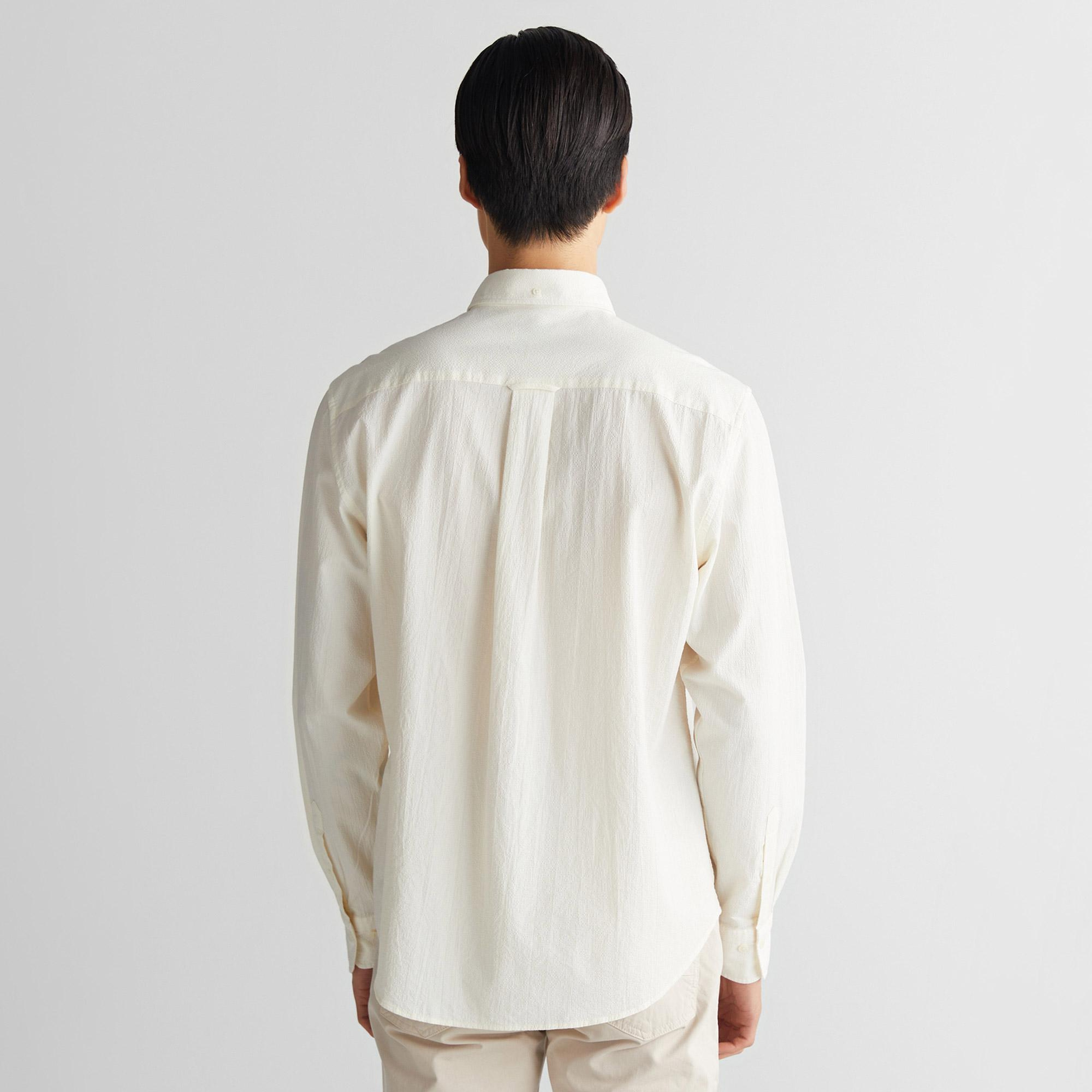 GANT Erkek Krem Regular Fit Düğmeli Yaka Gömlek
