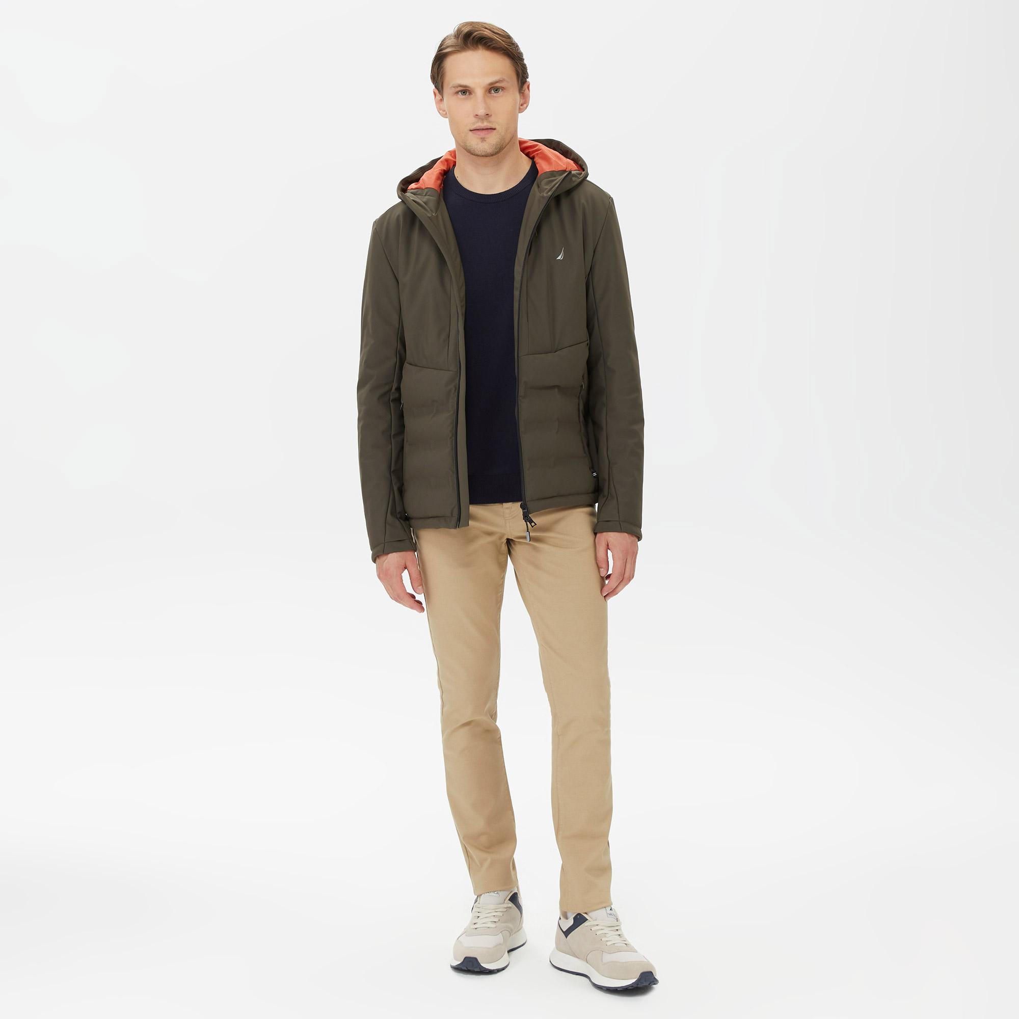 Nautica Erkek Yeşil Standart Fit Mont