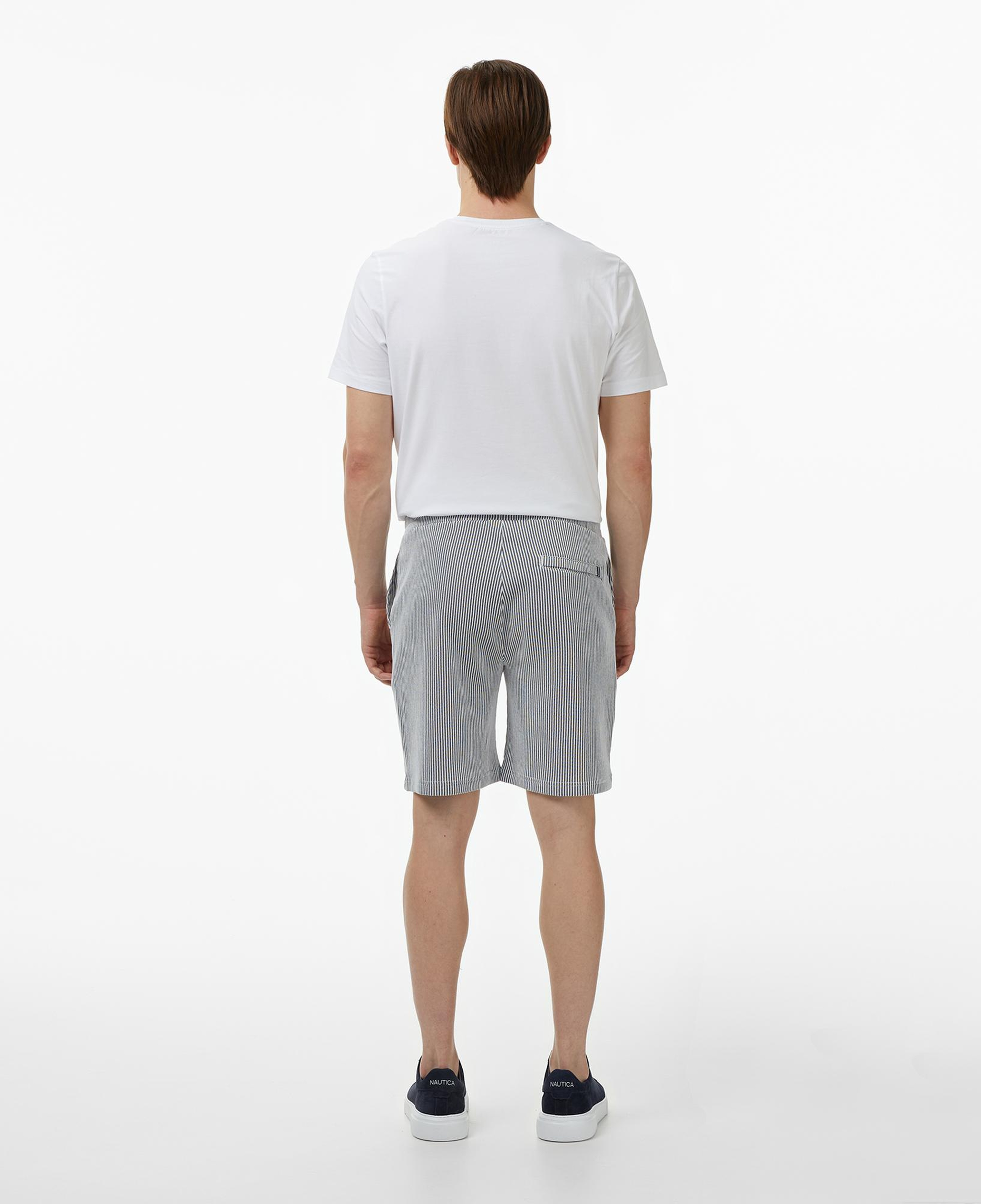Nautica Erkek Lacivert Regular Fit Çizgili Şort