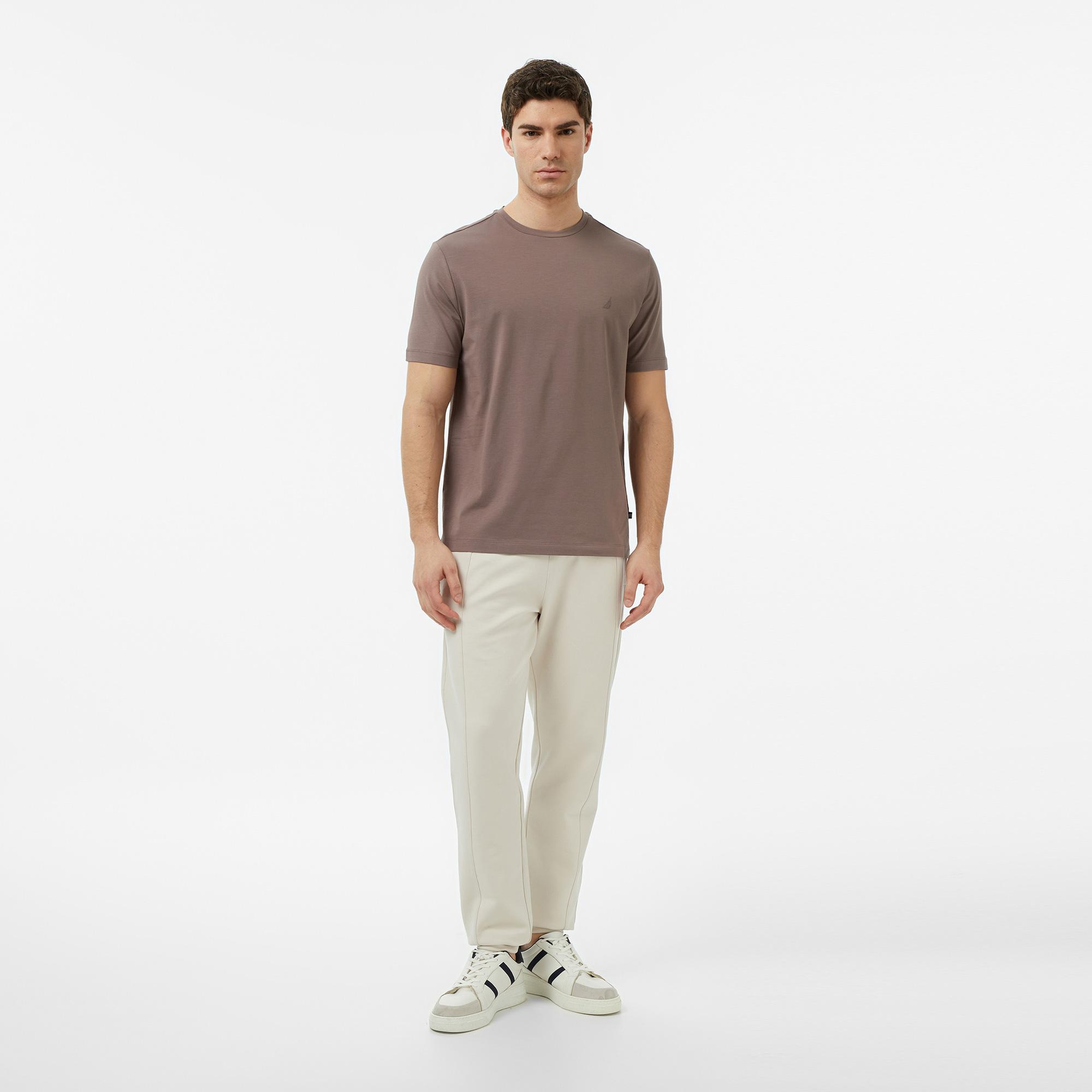 Nautica Erkek Kahverengi Regular Fit T-Shirt