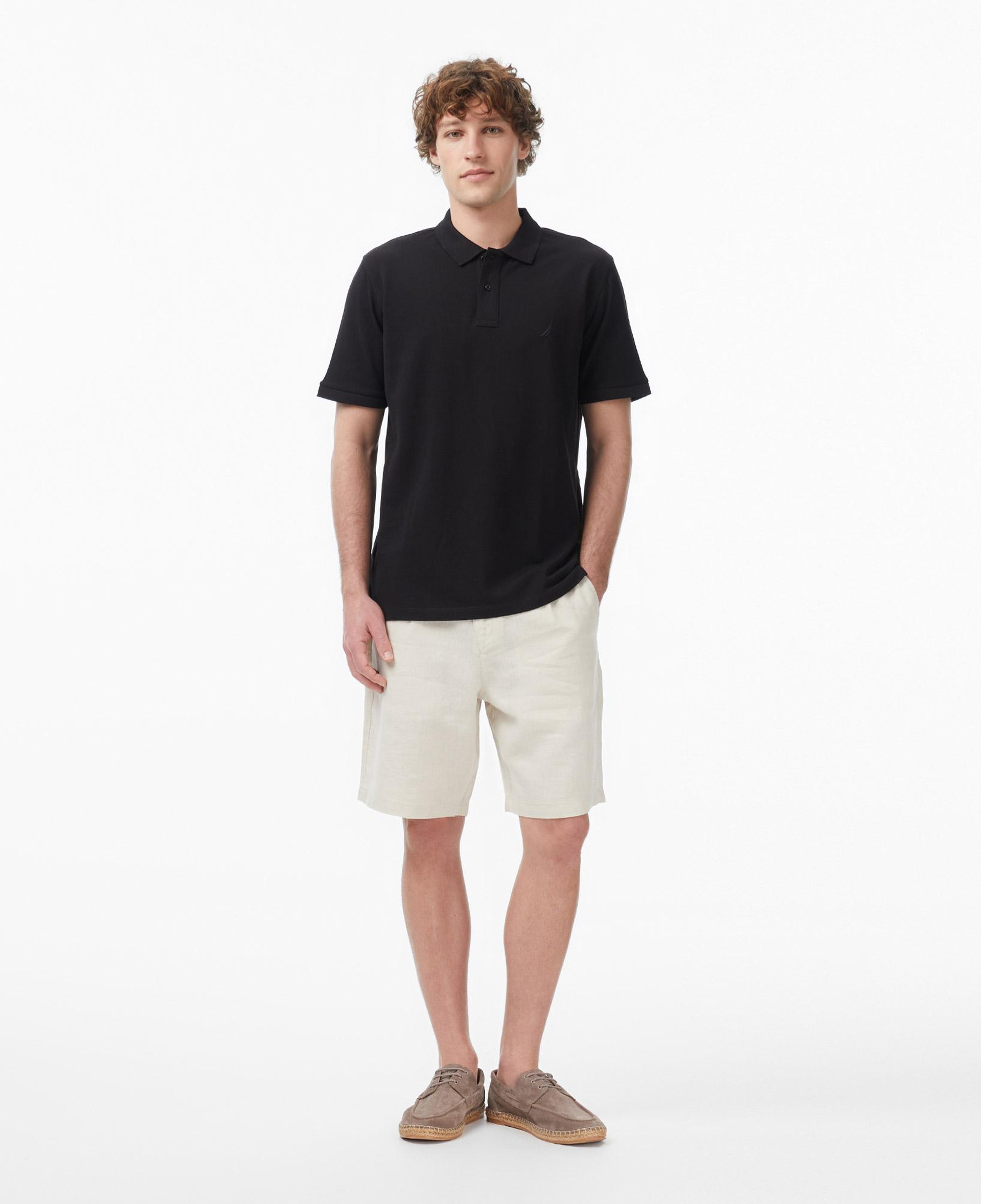 Nautica Erkek Krem Regular Fit Keten Şort