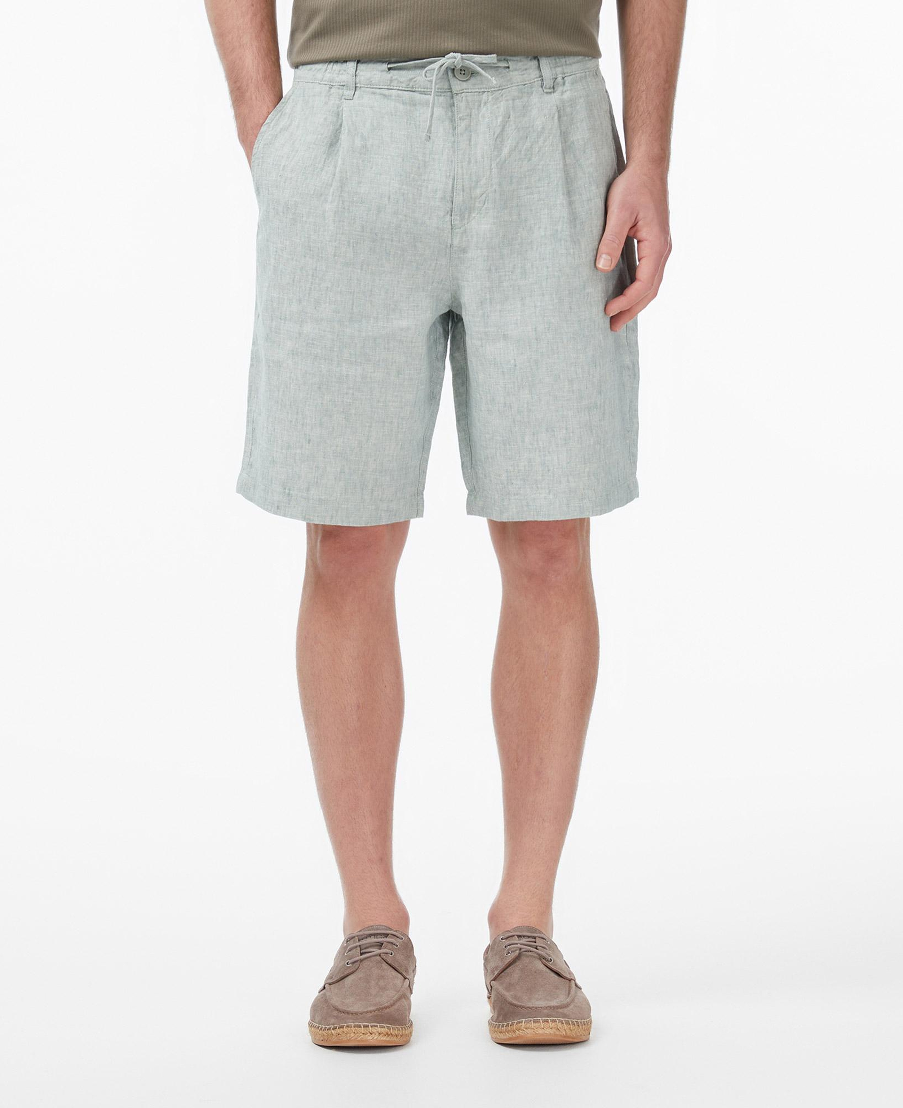 Nautica Erkek Yeşil Regular Fit Keten Şort