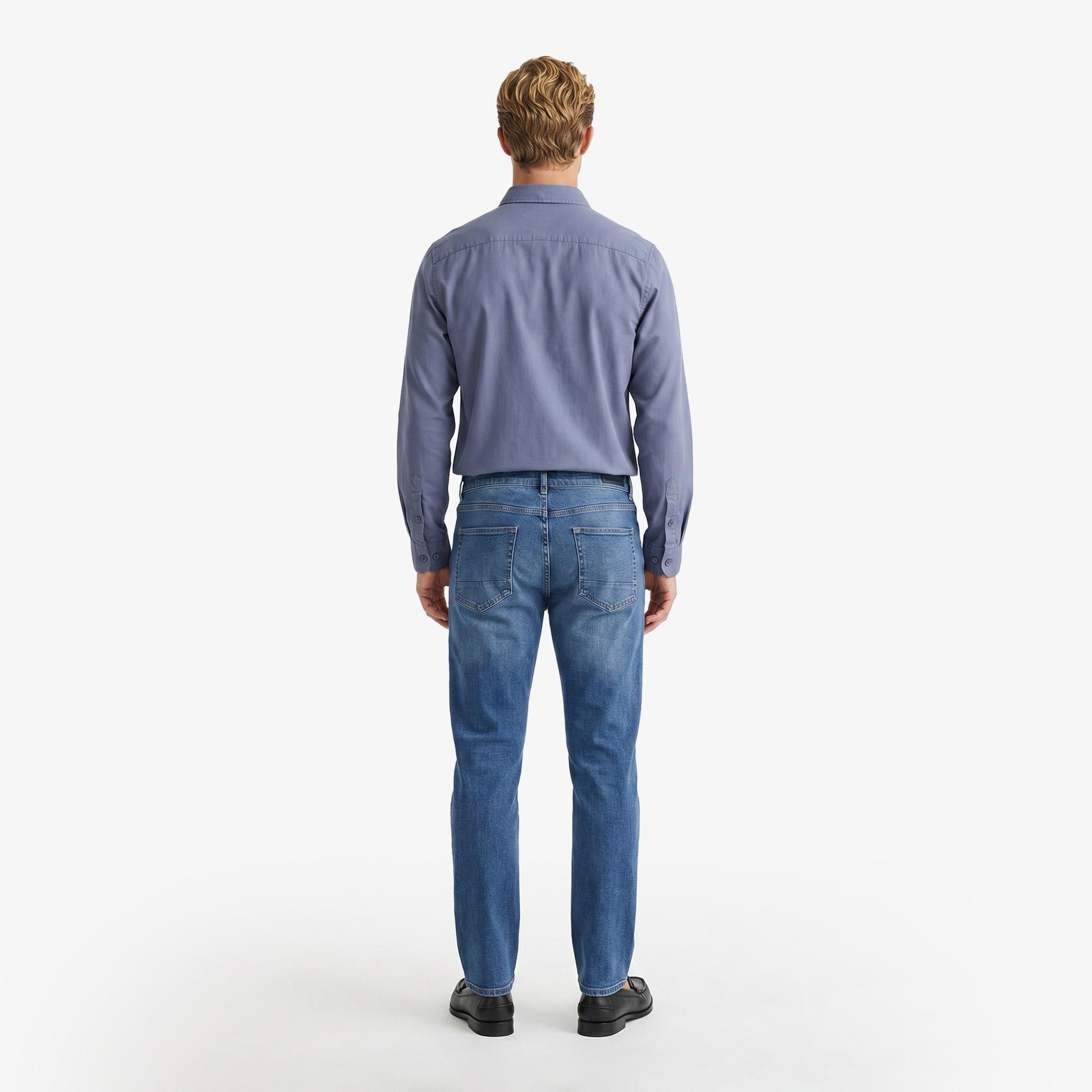 Nautica Erkek Mavi Slim Fit Denim Pantolon