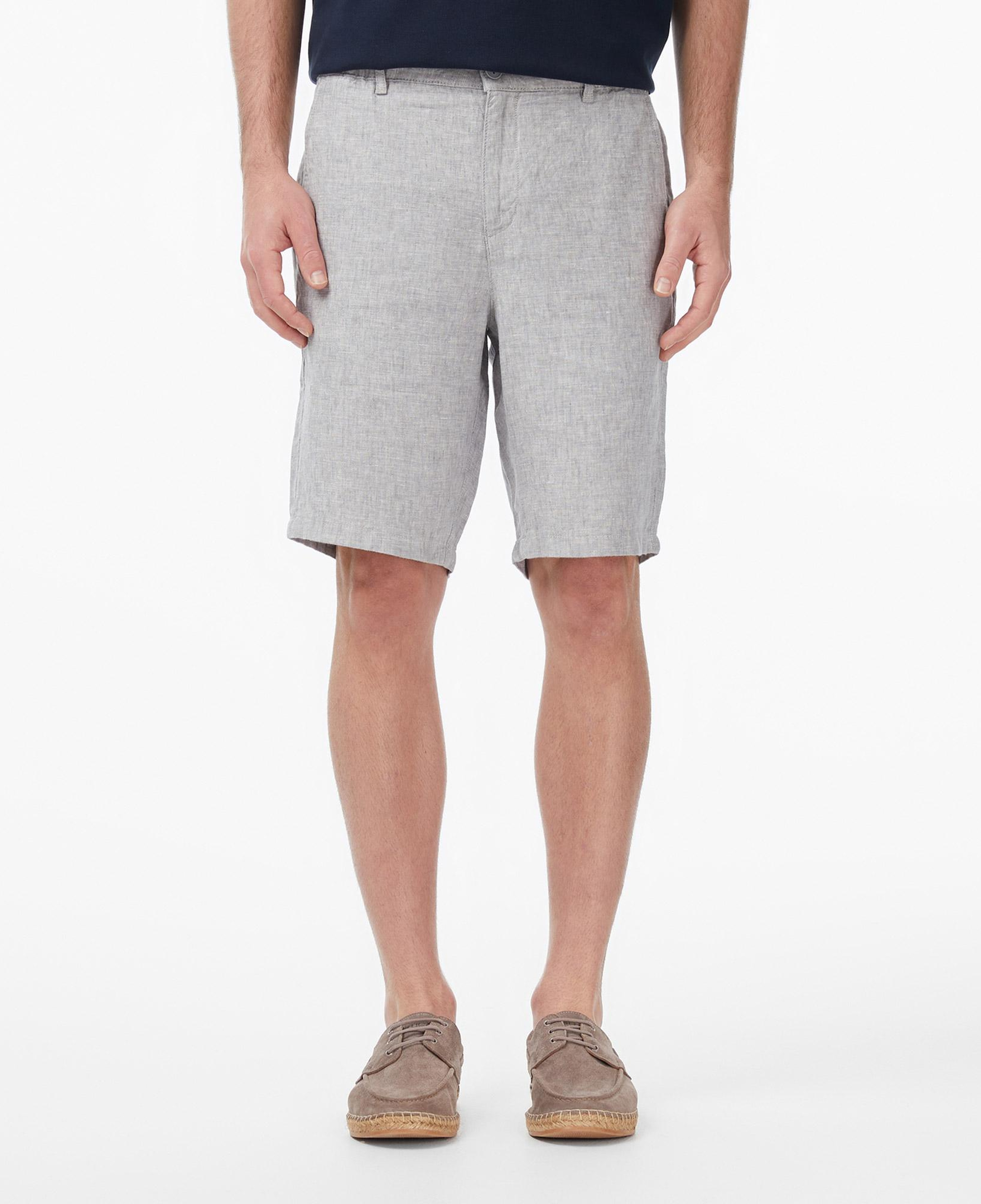 Nautica Erkek Gri Regular Fit Keten Şort