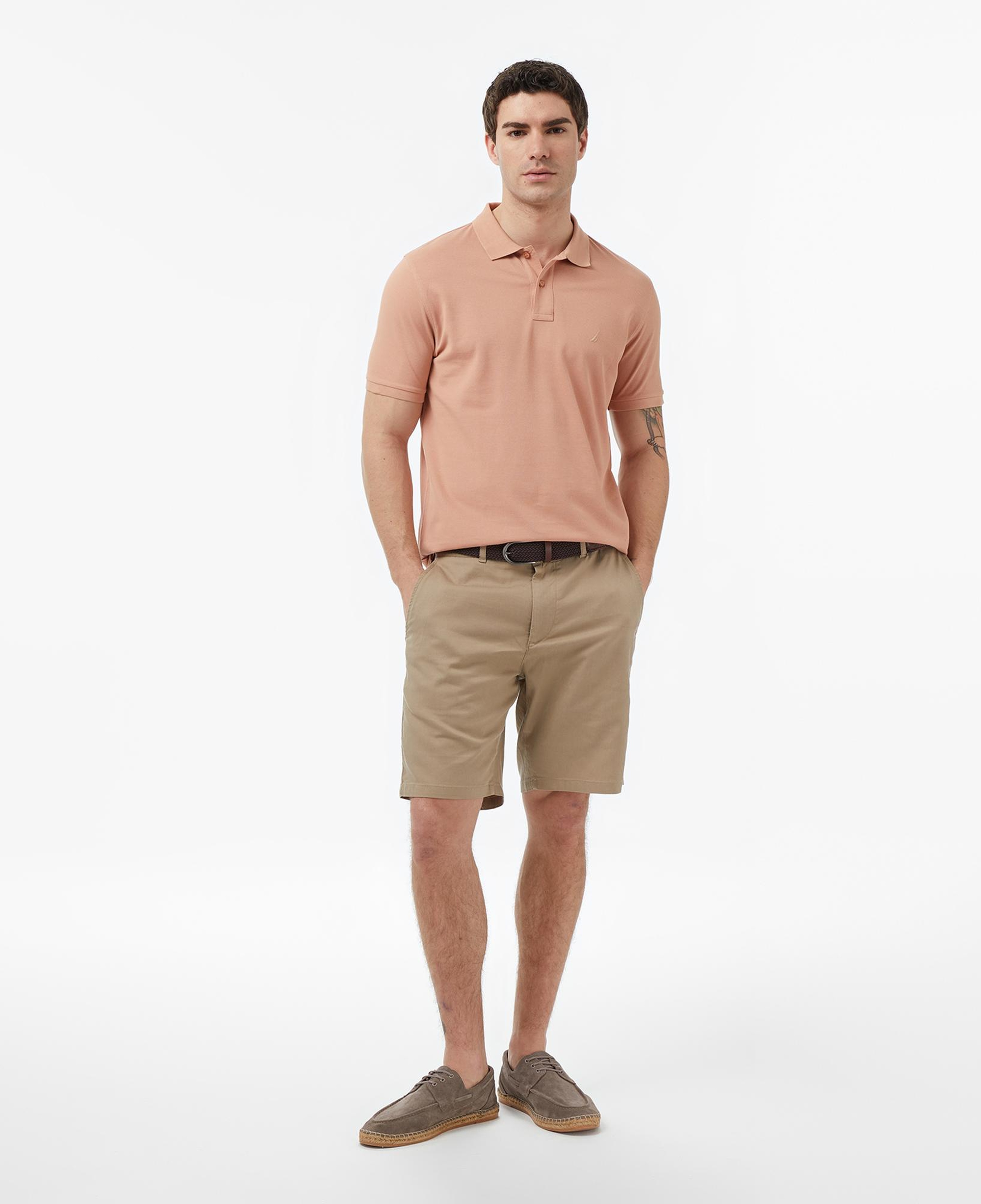 Nautica Erkek Bej Regular Fit Polo Yaka T-Shirt