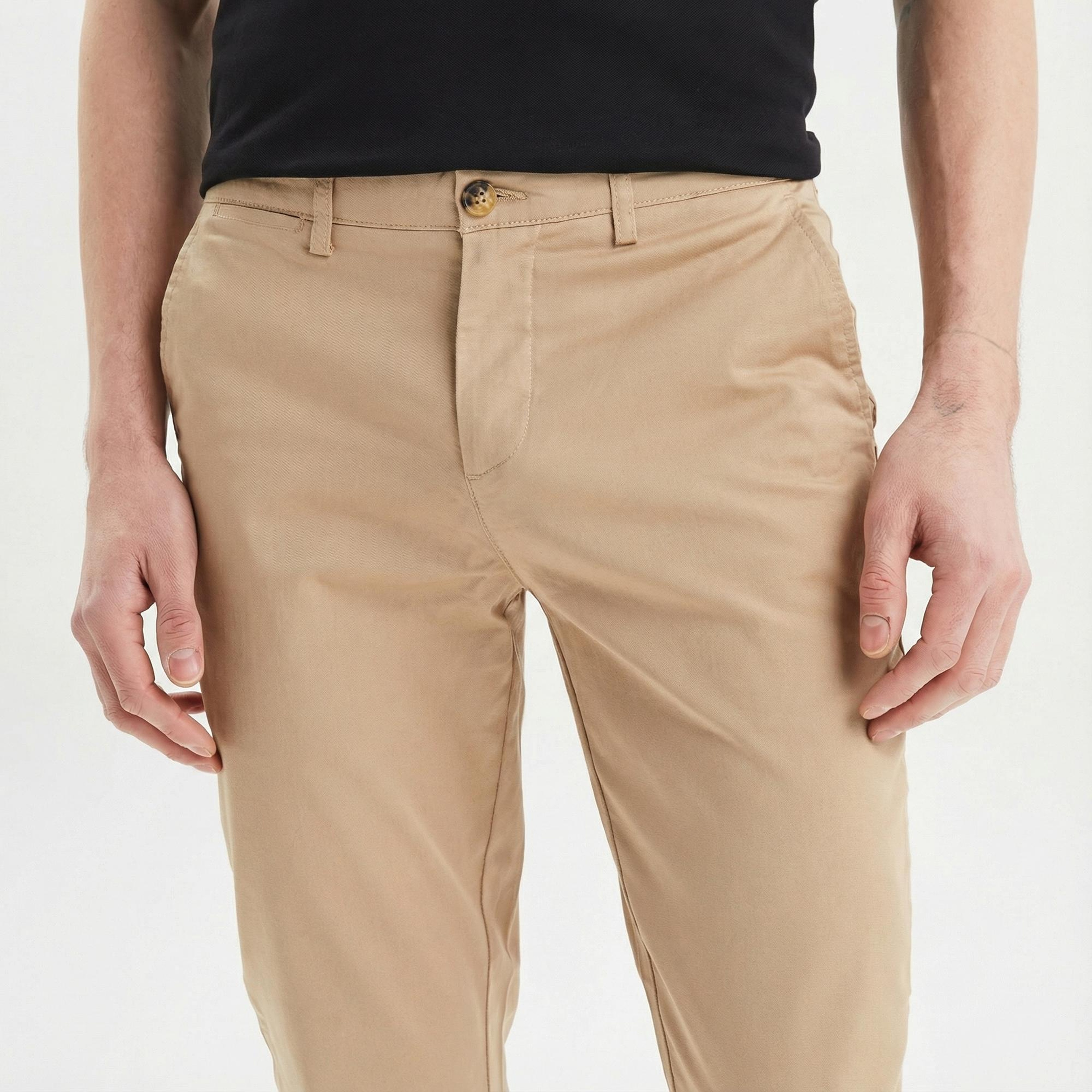 Nautica Erkek Bej Slim Fit Chino Pantolon