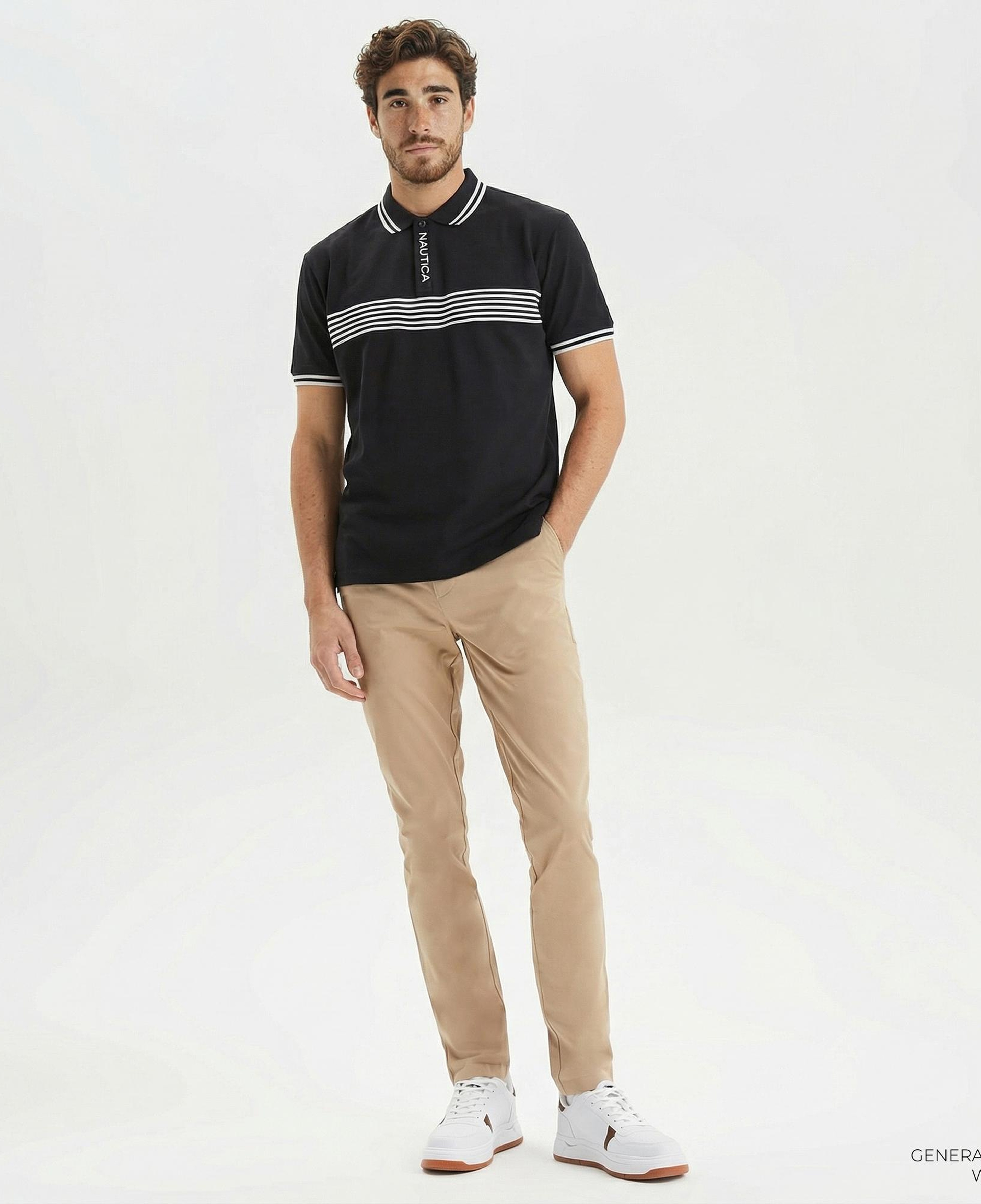 Nautica Erkek Bej Slim Fit Chino Pantolon