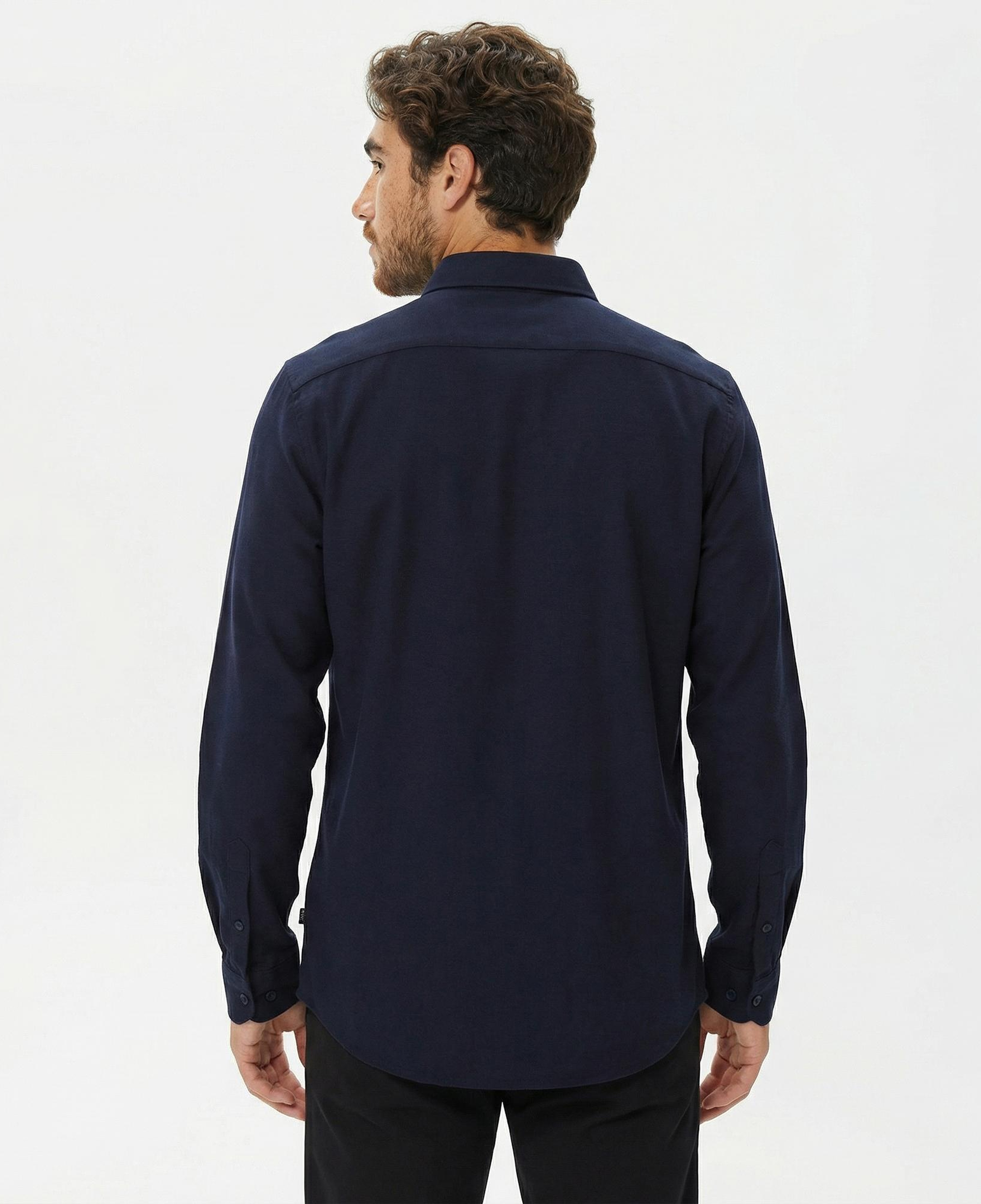 Nautica Erkek Lacivert Slim Fit Gömlek