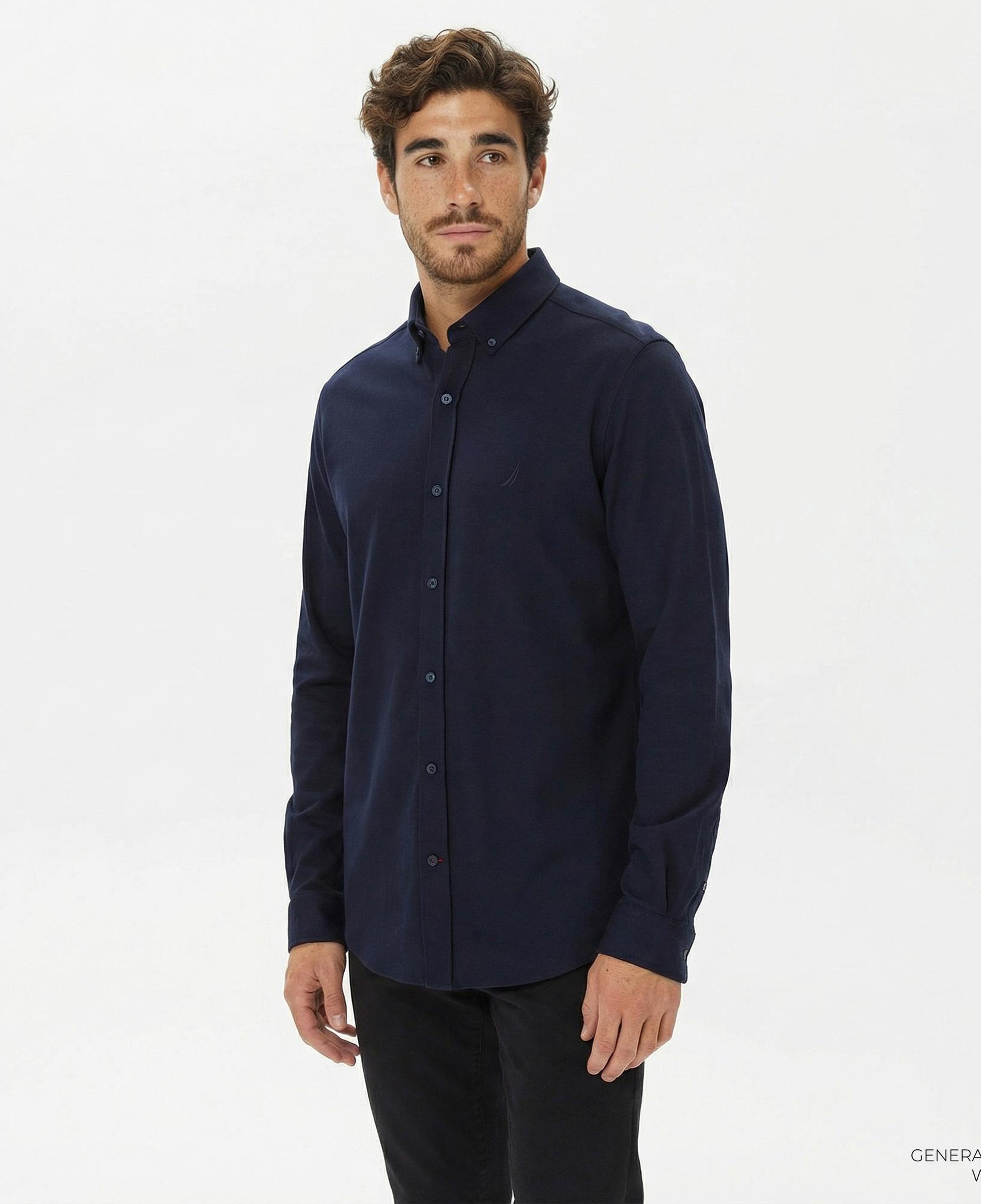 Nautica Erkek Lacivert Slim Fit Gömlek