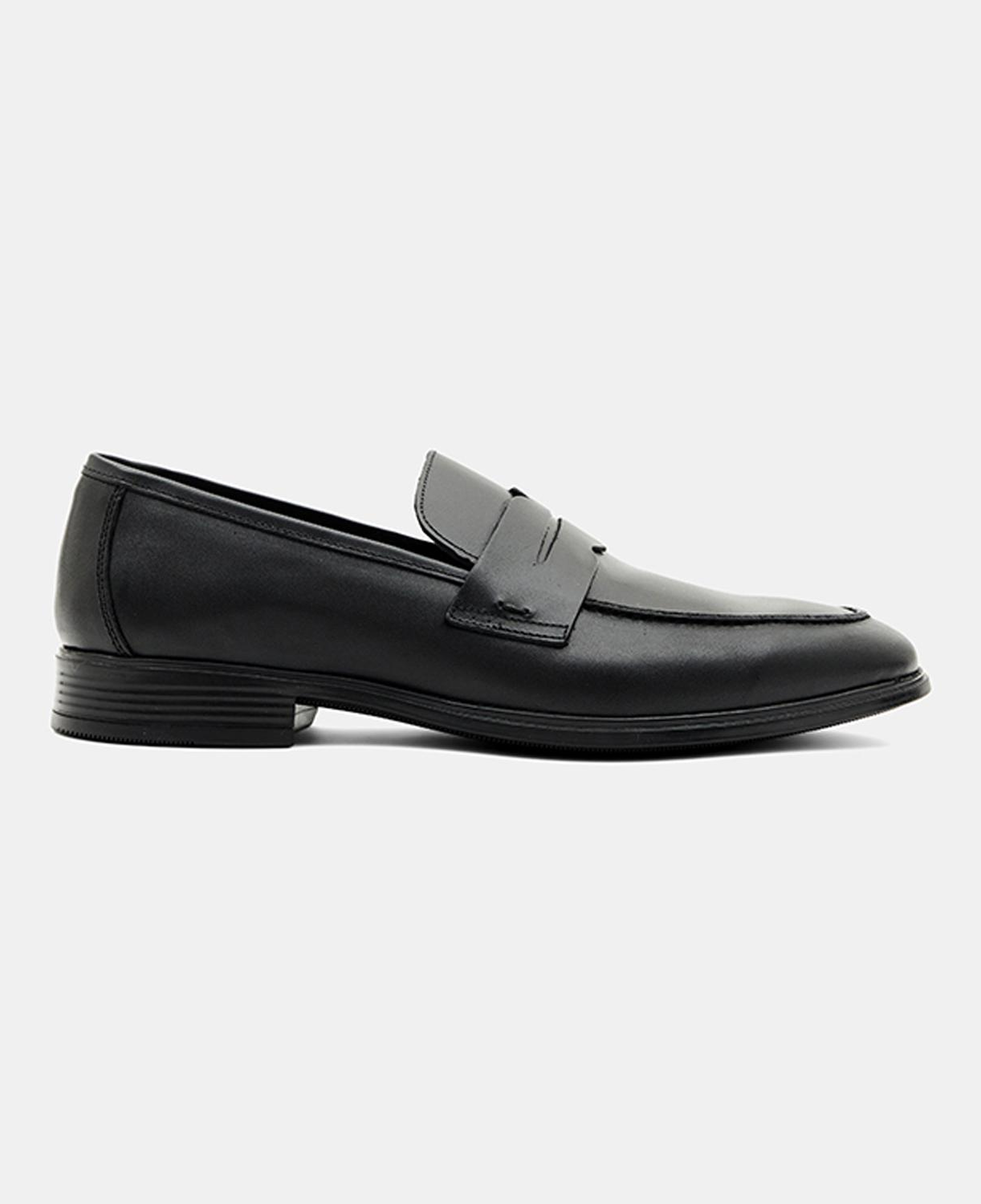 Erkek Siyah Klasik Slip-On Deri Loafer