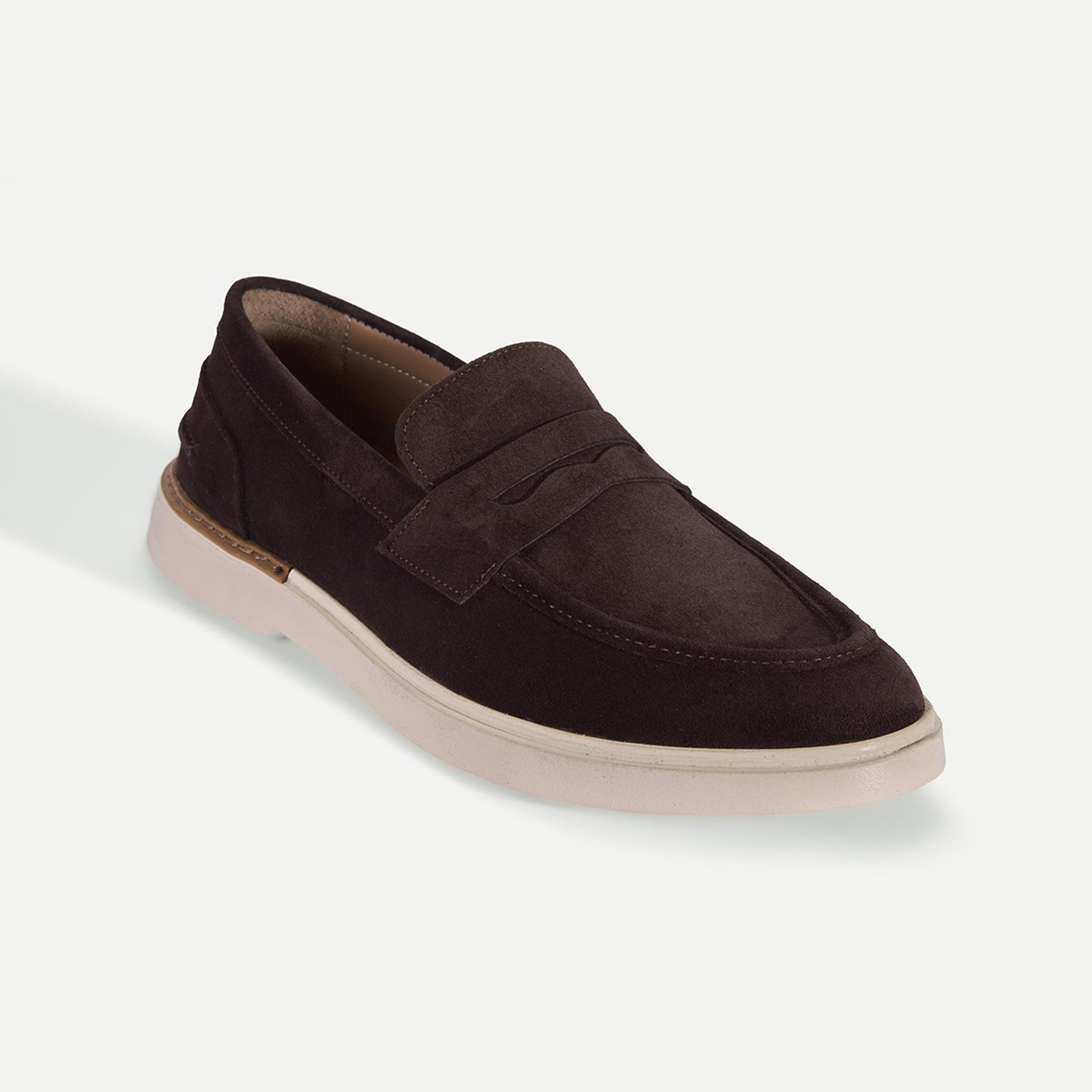 Erkek Kahve Klasik Süet Deri Loafer
