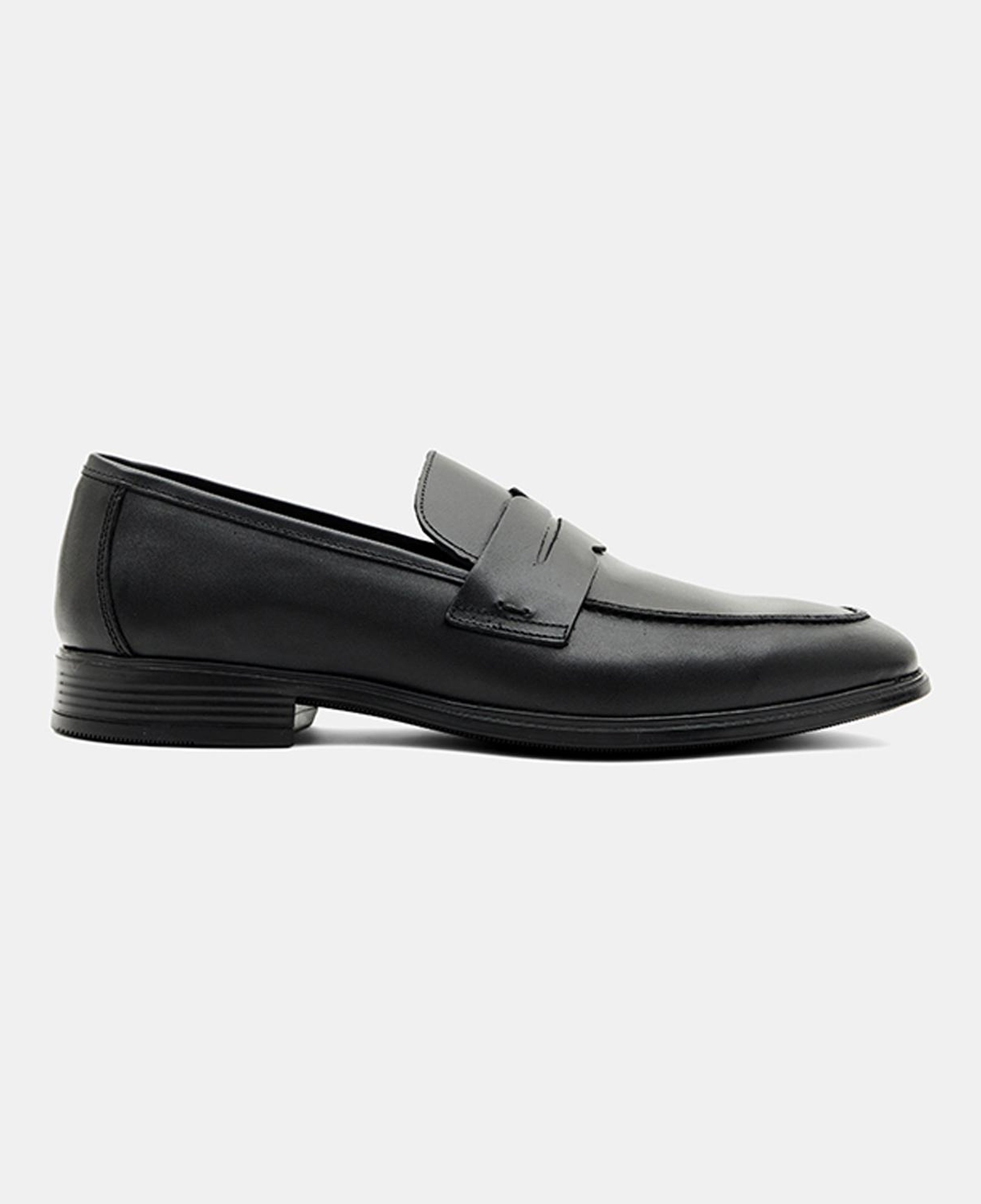 Erkek Siyah Klasik Slip-On Deri Loafer
