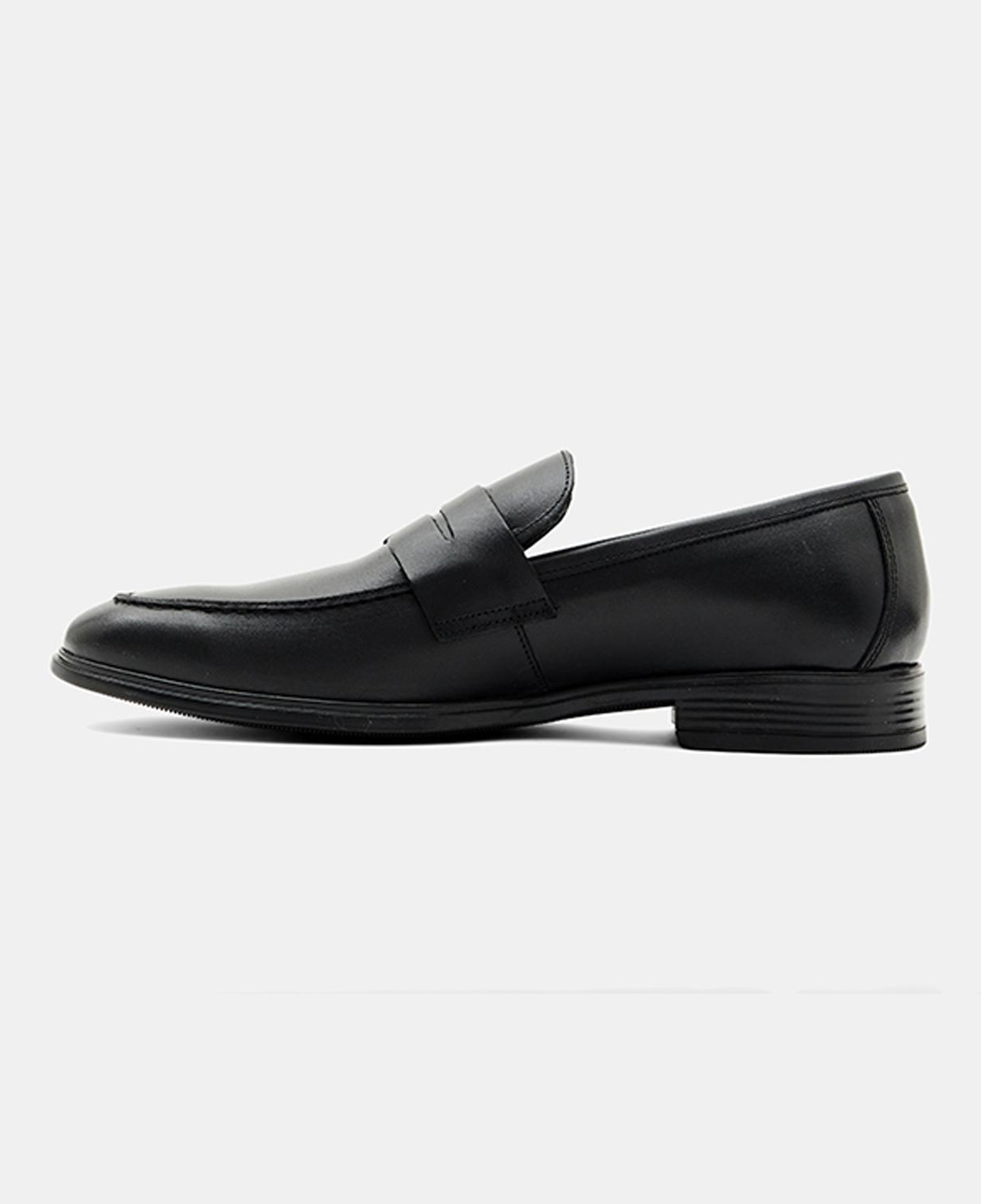 Erkek Siyah Klasik Slip-On Deri Loafer