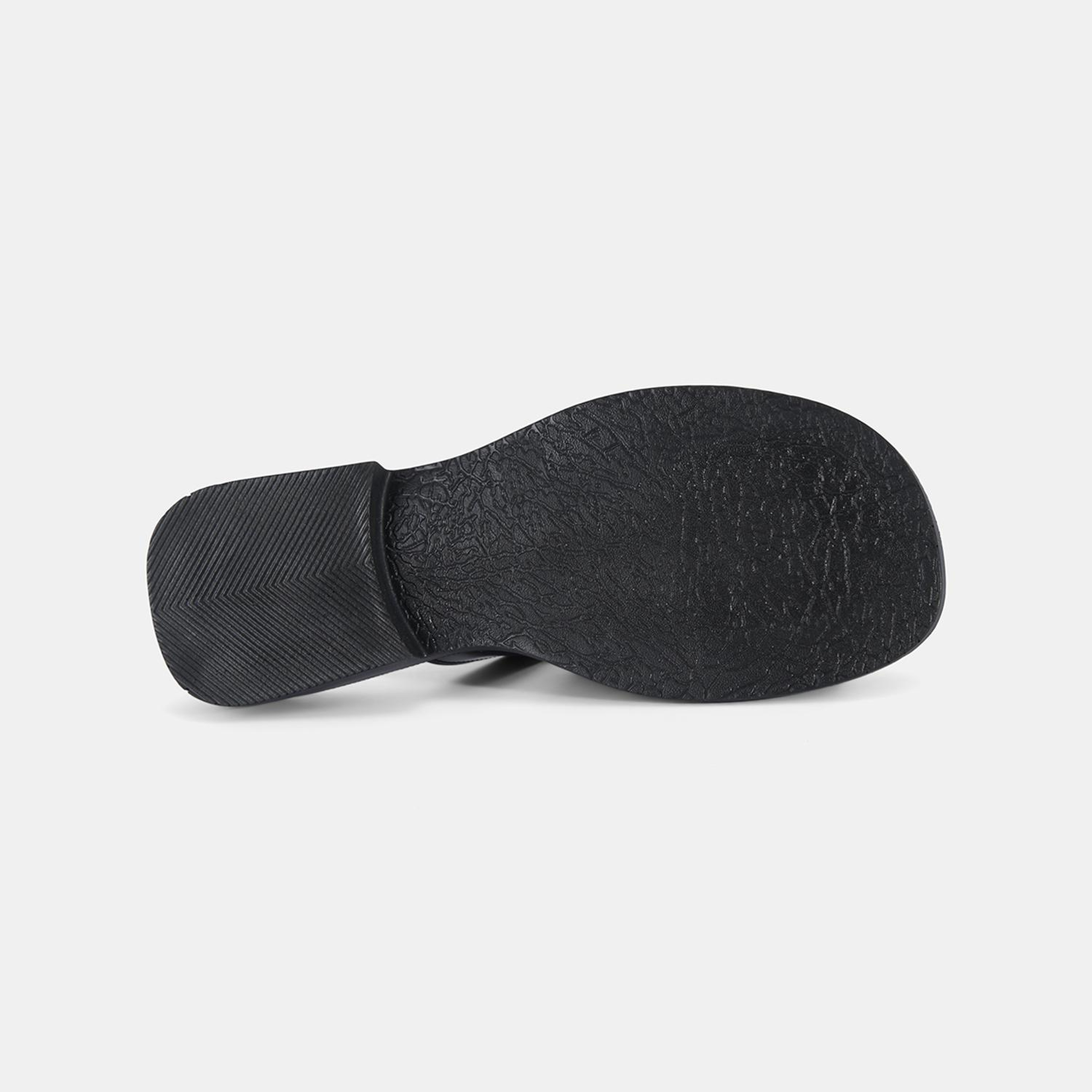 Kadın Siyah Ayarlanabilir Tokalı Rugan Deri Terlik