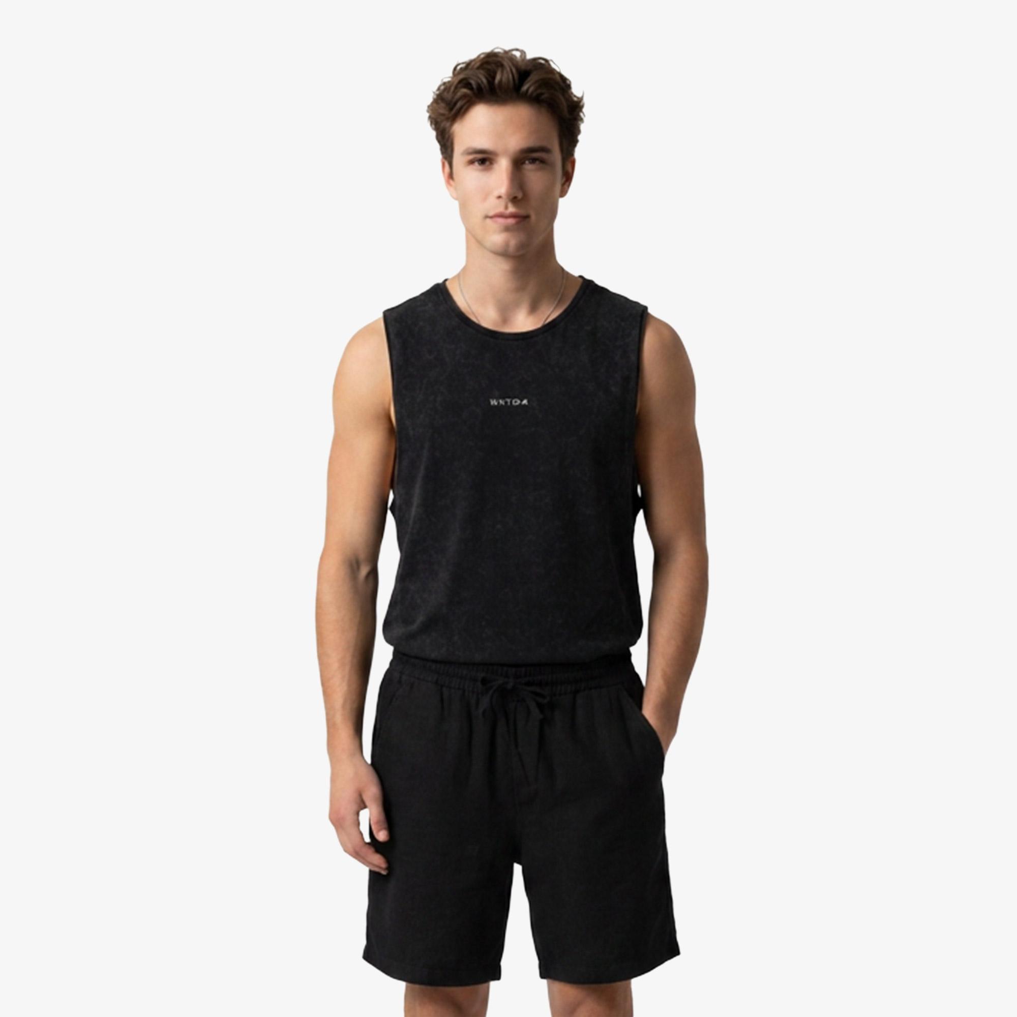 UNITED4 Regular Fit Erkek Siyah Atlet