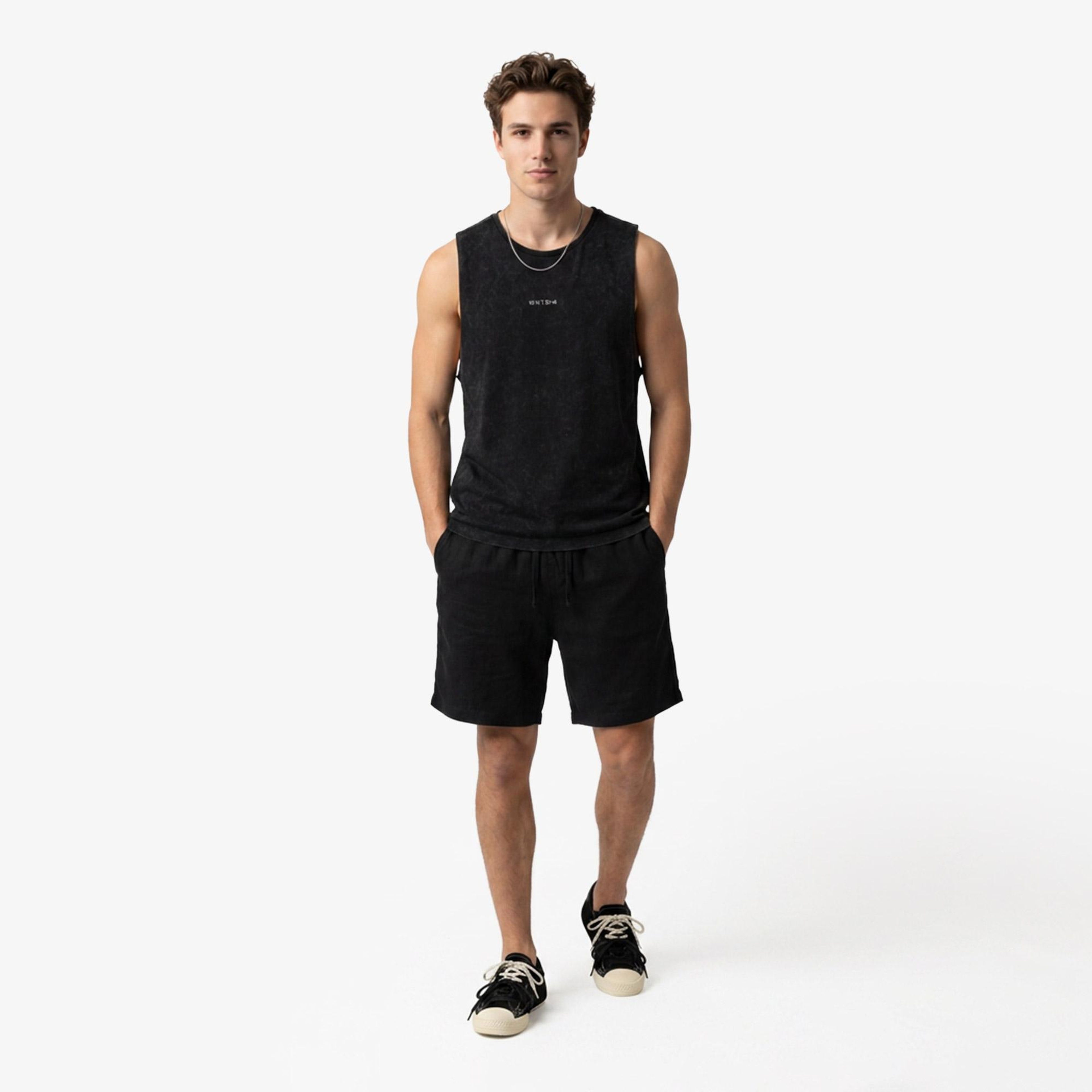 UNITED4 Regular Fit Erkek Siyah Atlet