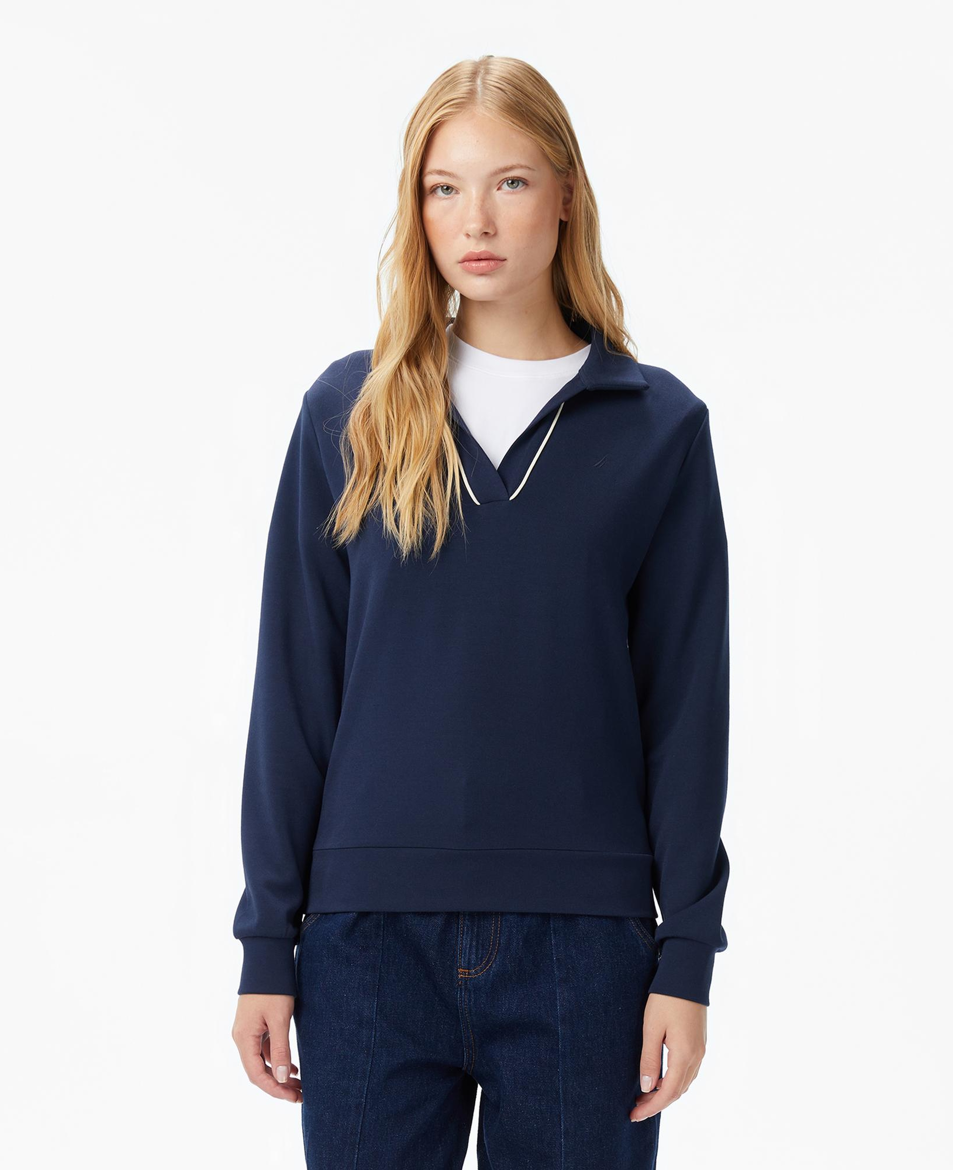Nautica Kadın Lacivert Regular Fit Sweatshirt