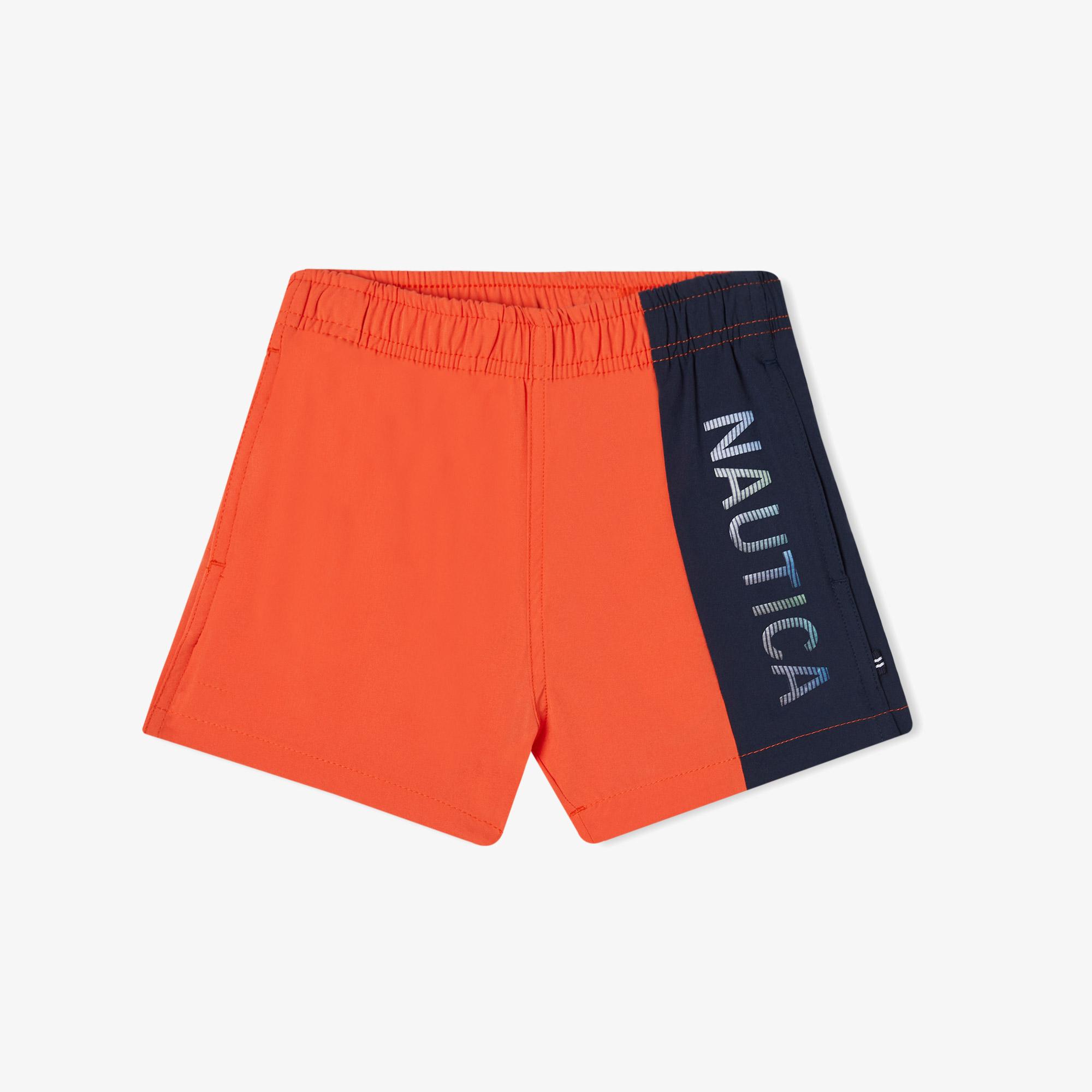 Nautica Erkek Çocuk Turuncu Renk Bloklu Deniz Şortu