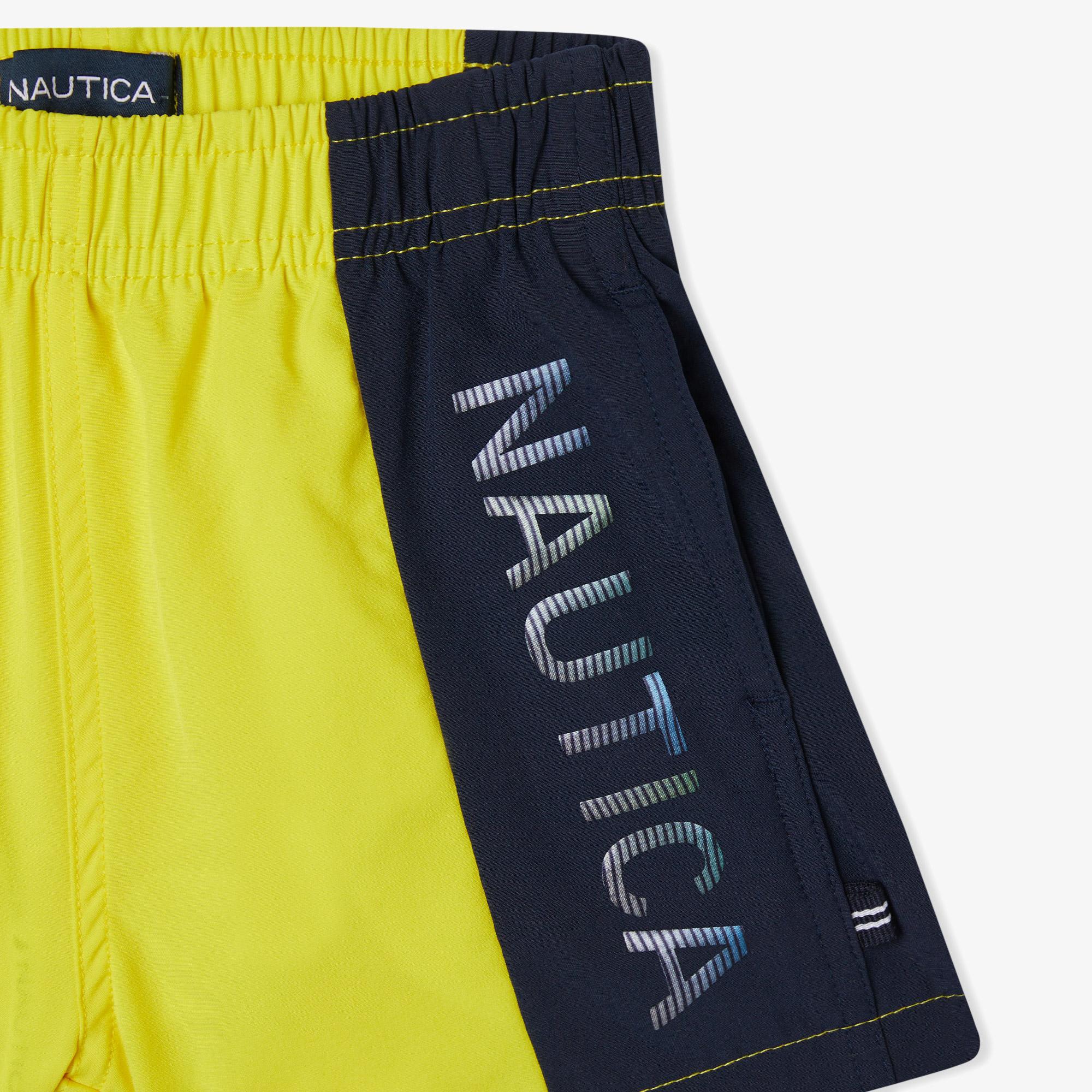 Nautica Erkek Çocuk Sarı Renk Bloklu Deniz Şortu