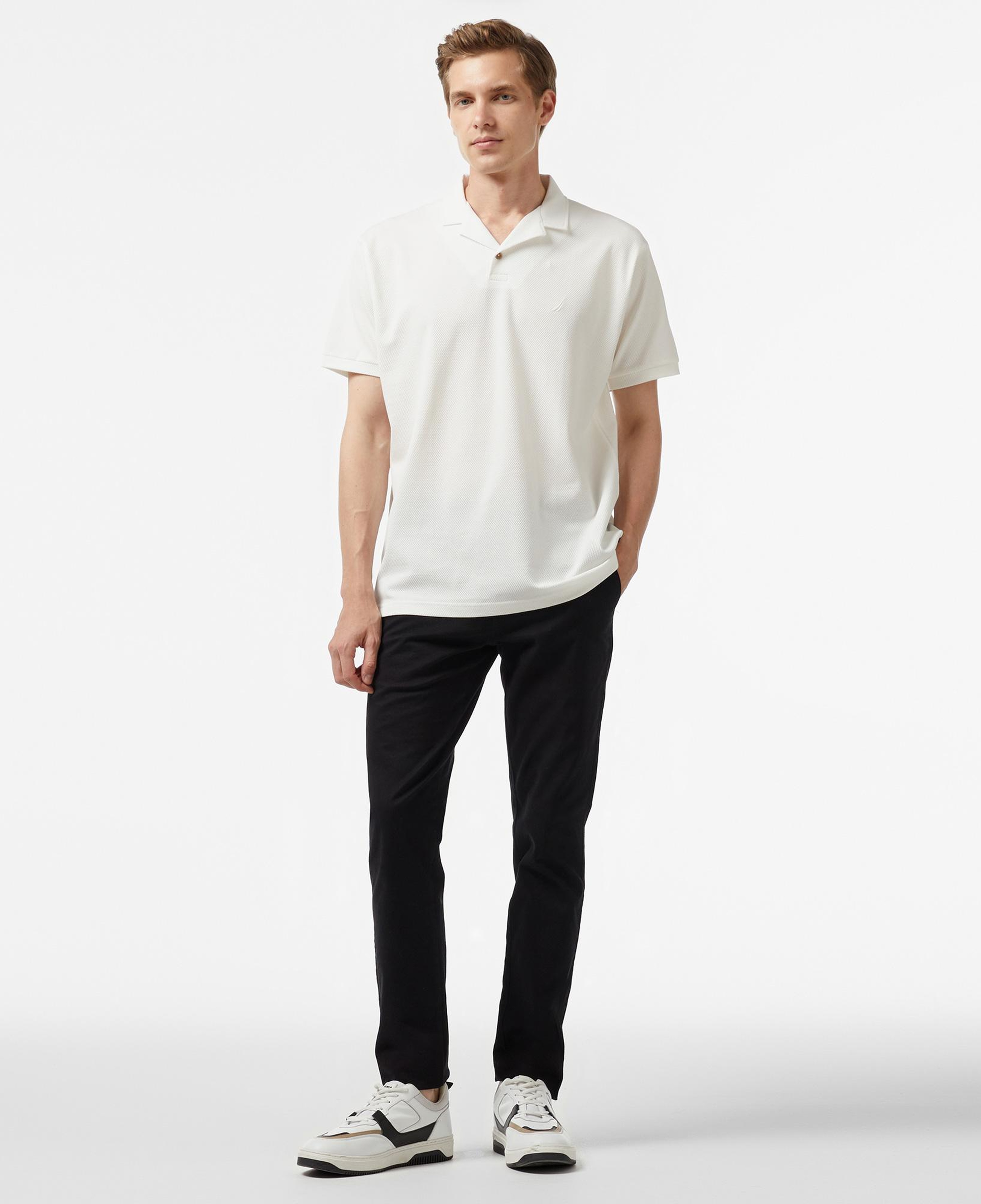 Nautica Erkek Kırık Beyaz Classic Fit Polo Yaka T-Shirt