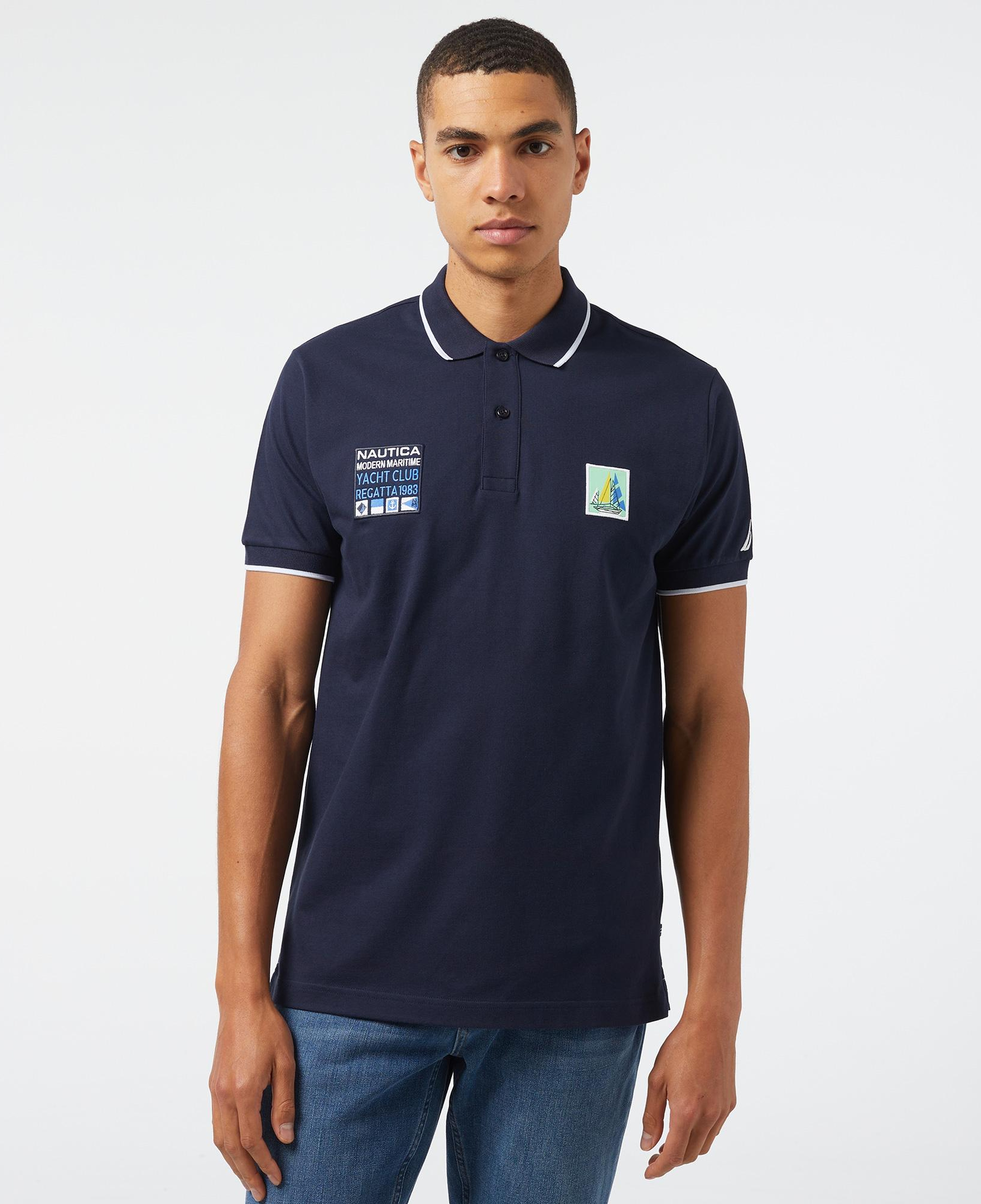 Nautica Erkek Lacivert Classic Fit Polo Yaka T-Shirt