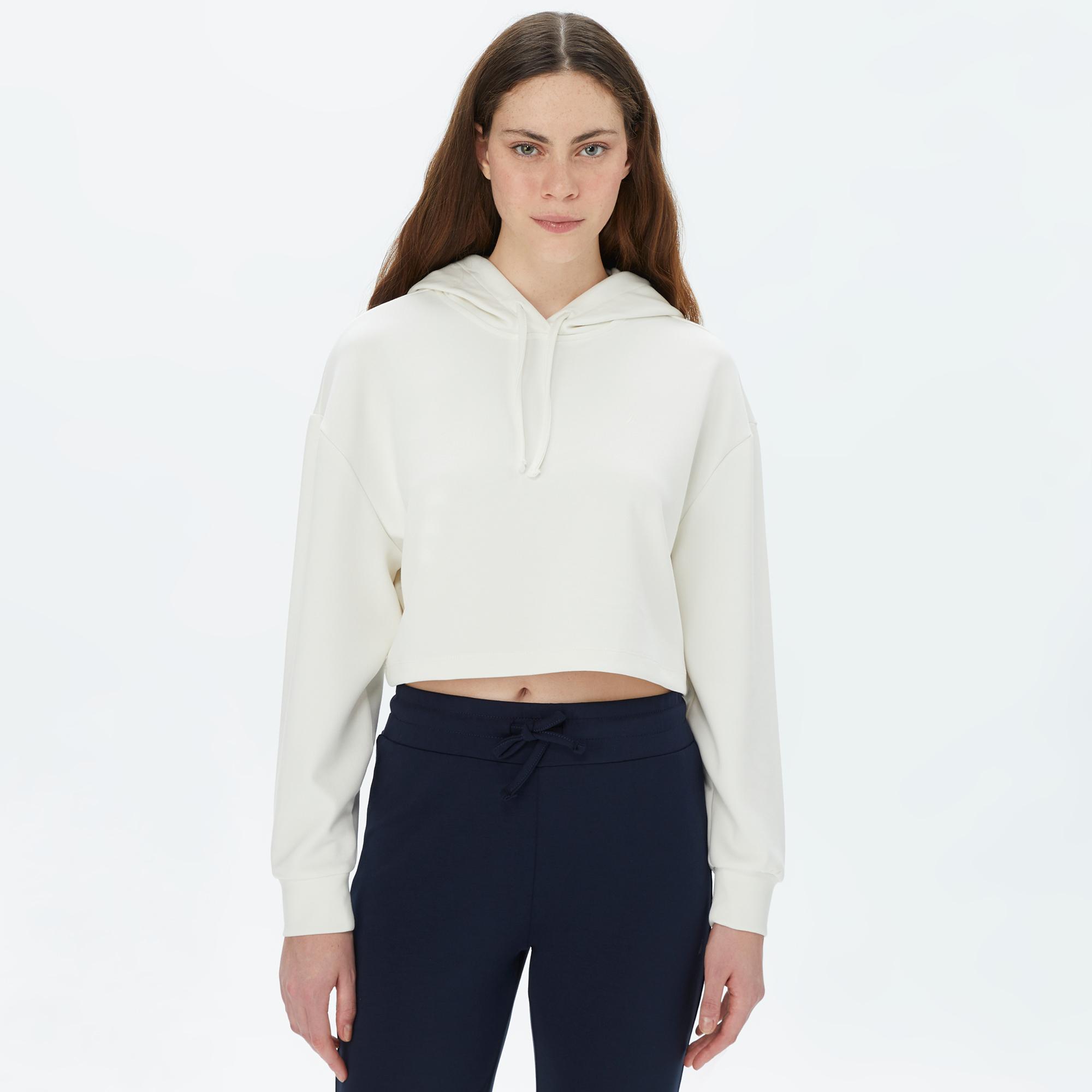 Nautica Kadın Krem Hoodie