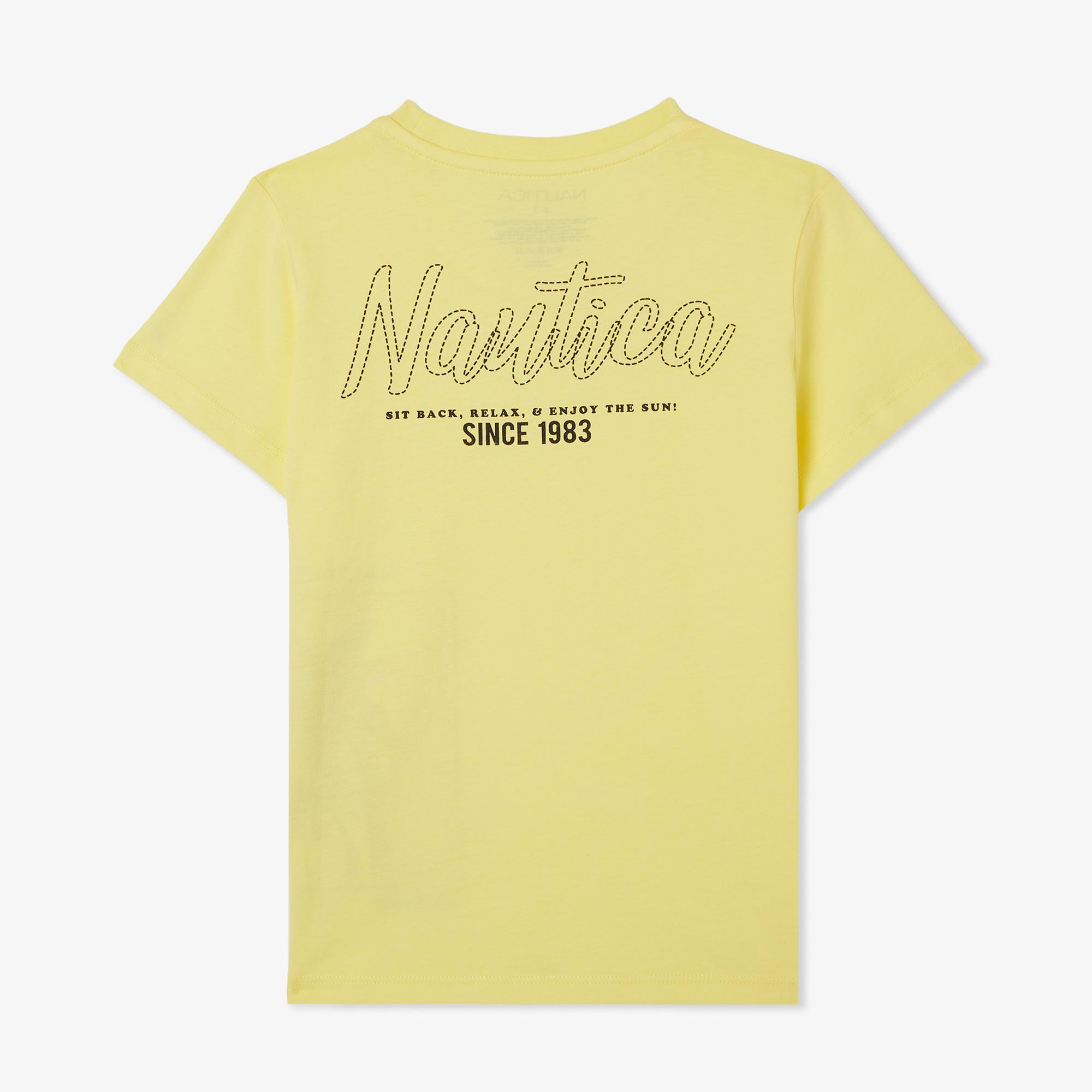 Nautica Erkek Çocuk Sarı Regular Fit Baskılı T-Shirt