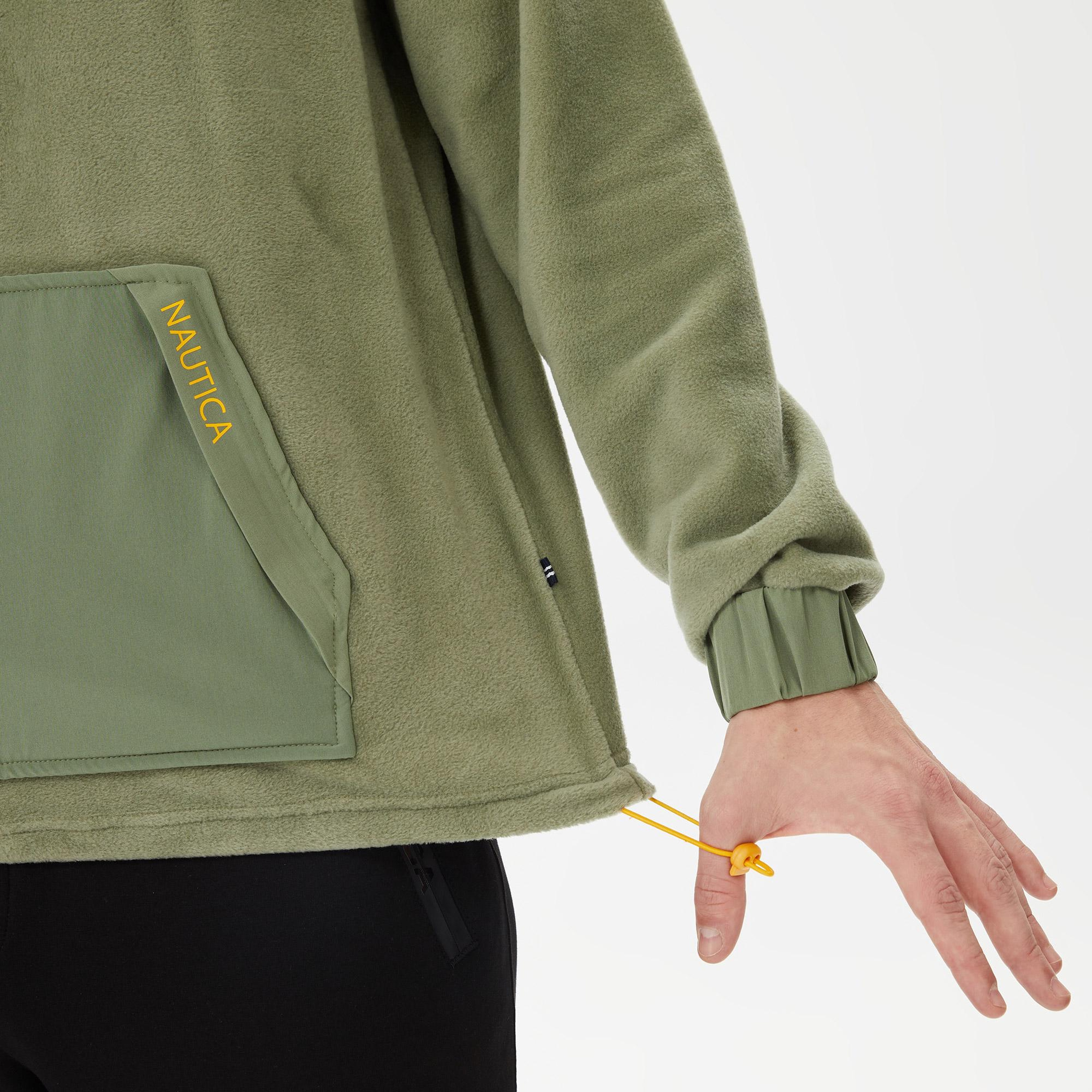 Nautica Erkek Yeşil Standart Fit Kapüşonlu Sweatshirt