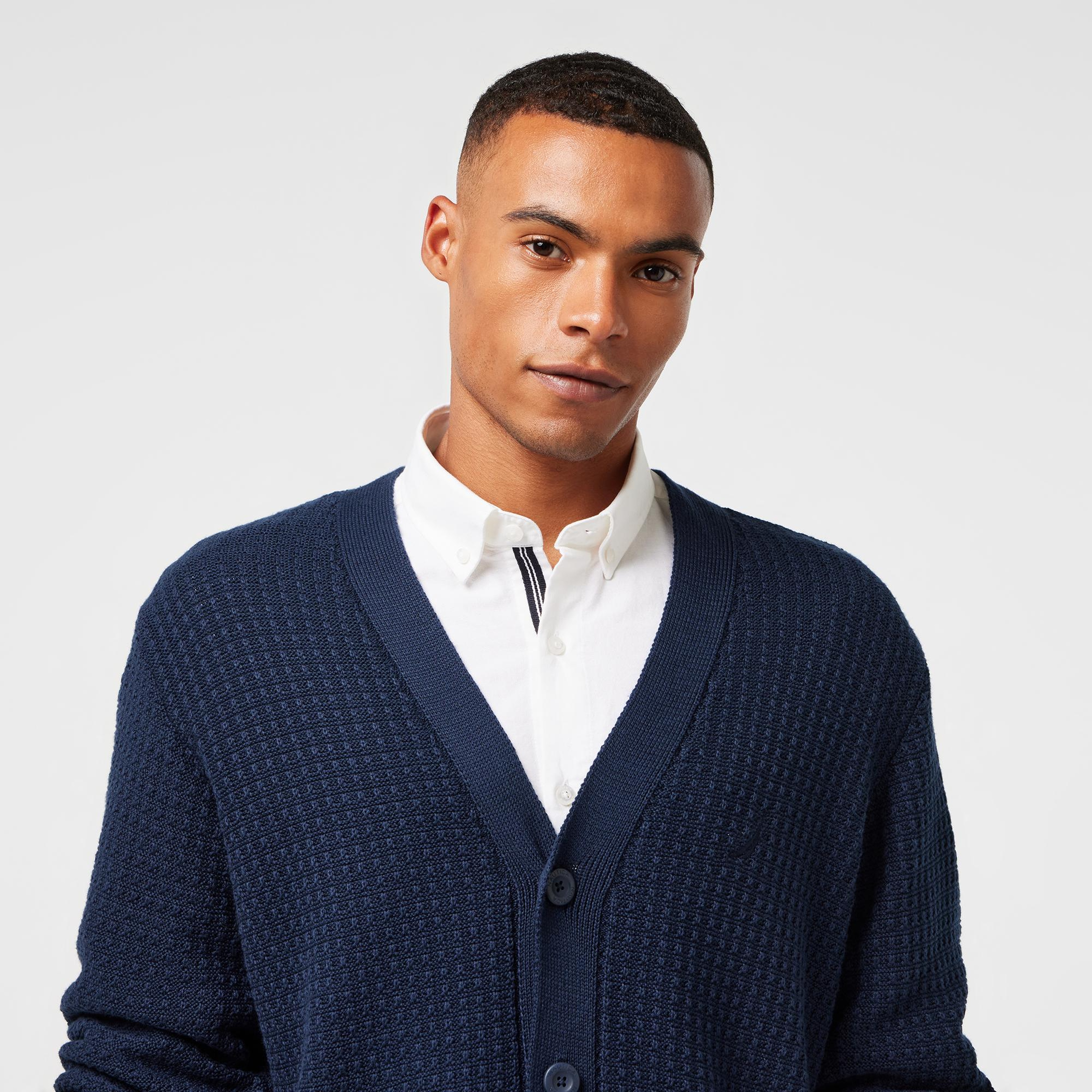 Nautica Erkek Lacivert Regular Fit Triko Hırka