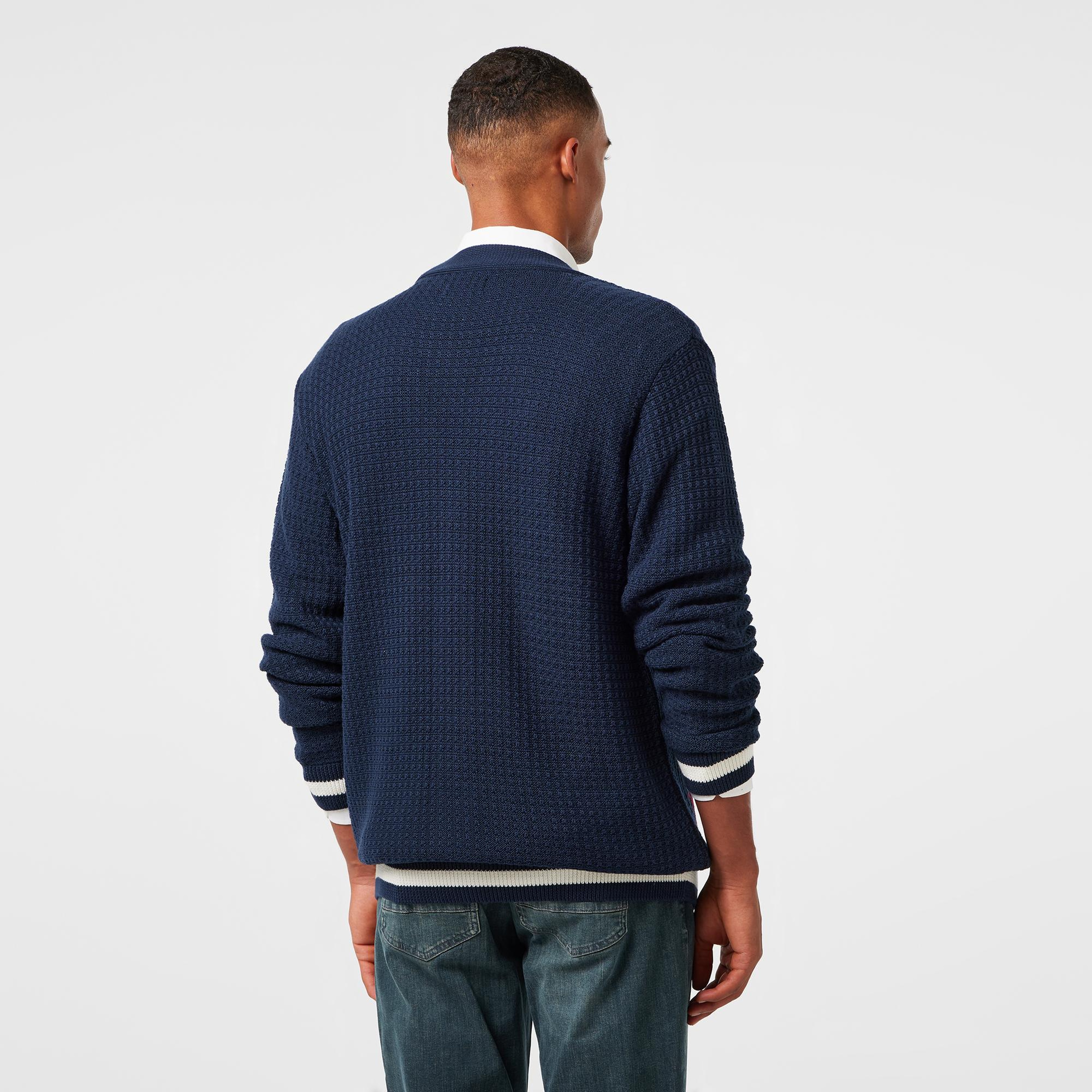 Nautica Erkek Lacivert Regular Fit Triko Hırka
