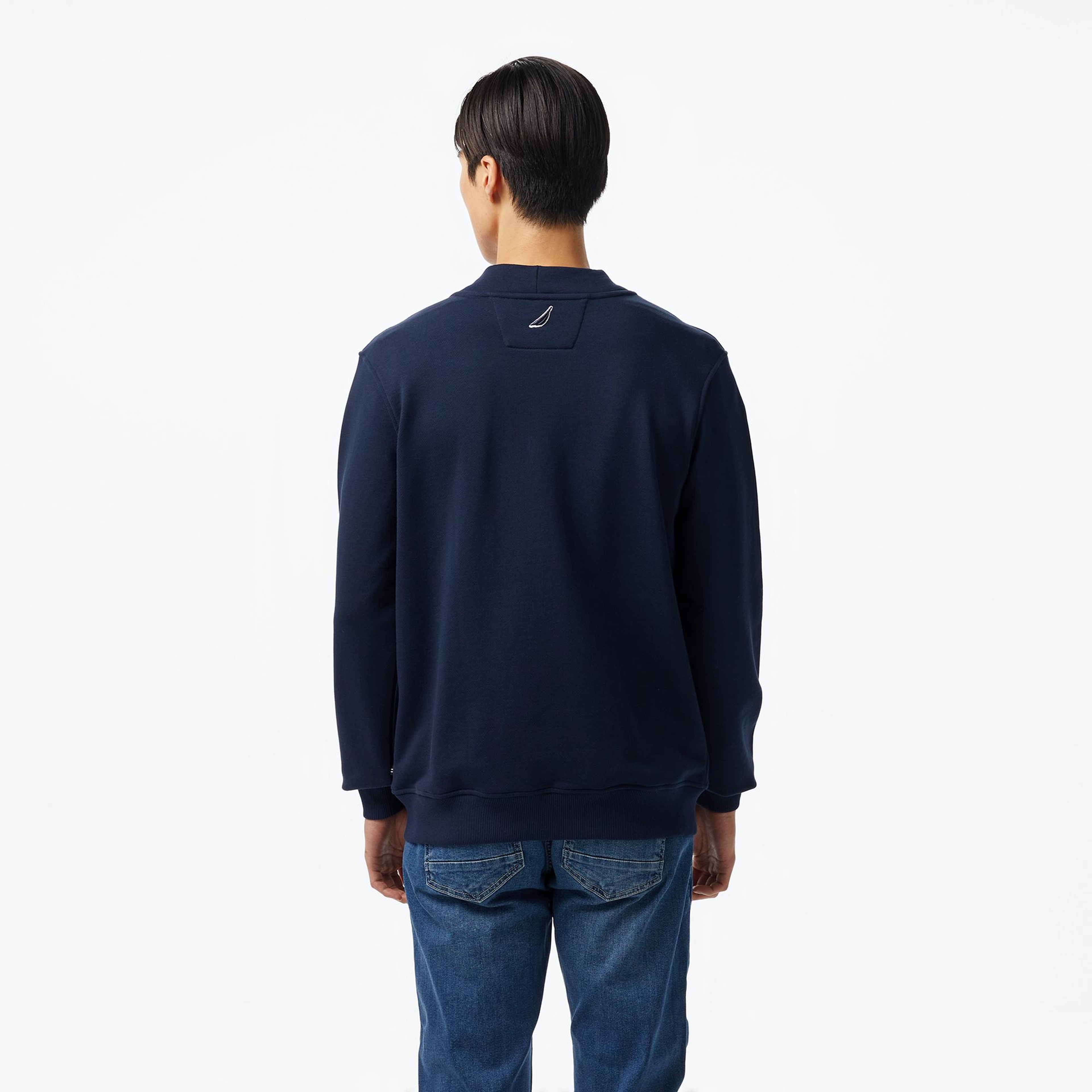 Nautica Erkek Lacivert Regular Fit V Yaka Düğmeli Hırka