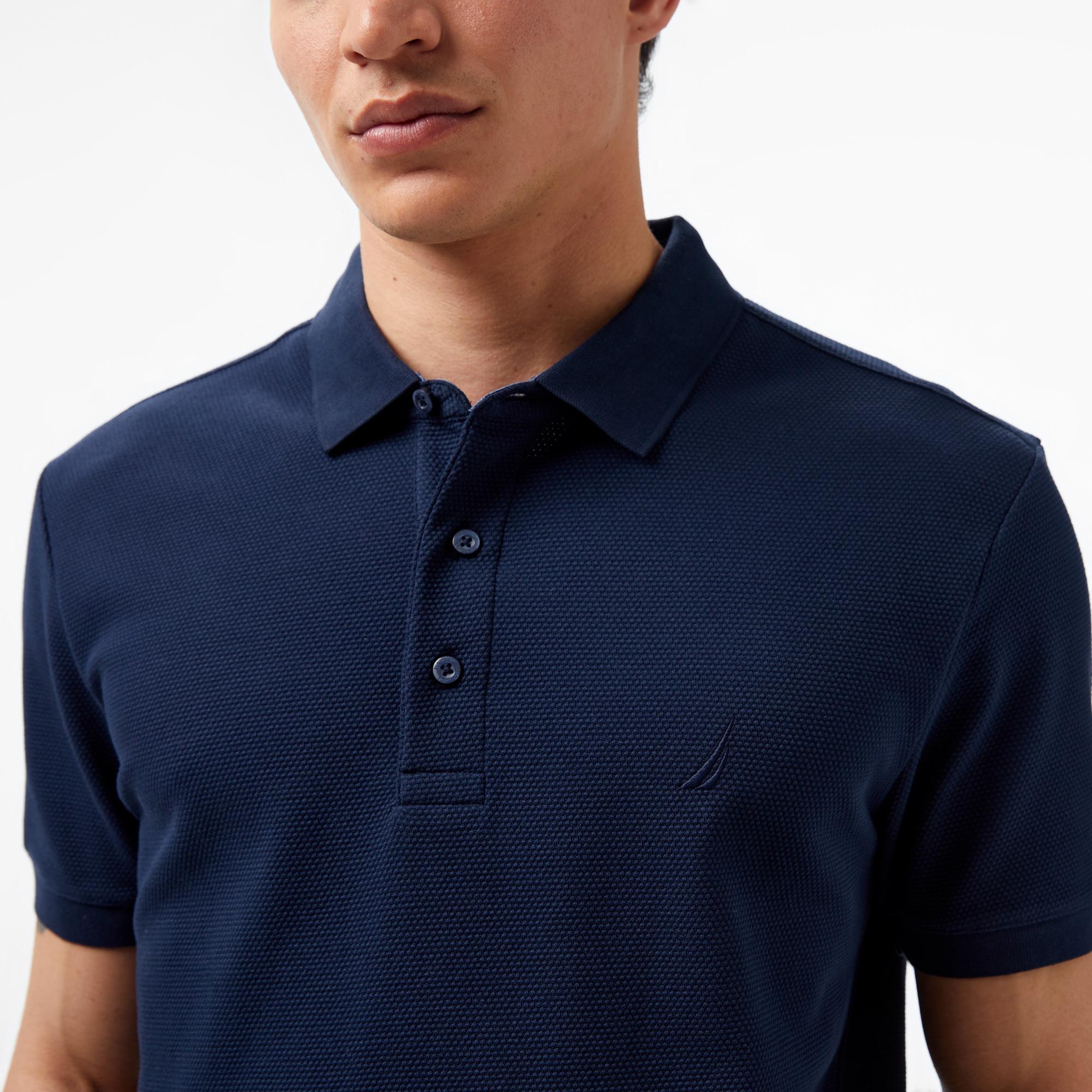 Nautica Erkek Lacivert Slim Fit Kısa Kollu Polo Yaka T-Shirt