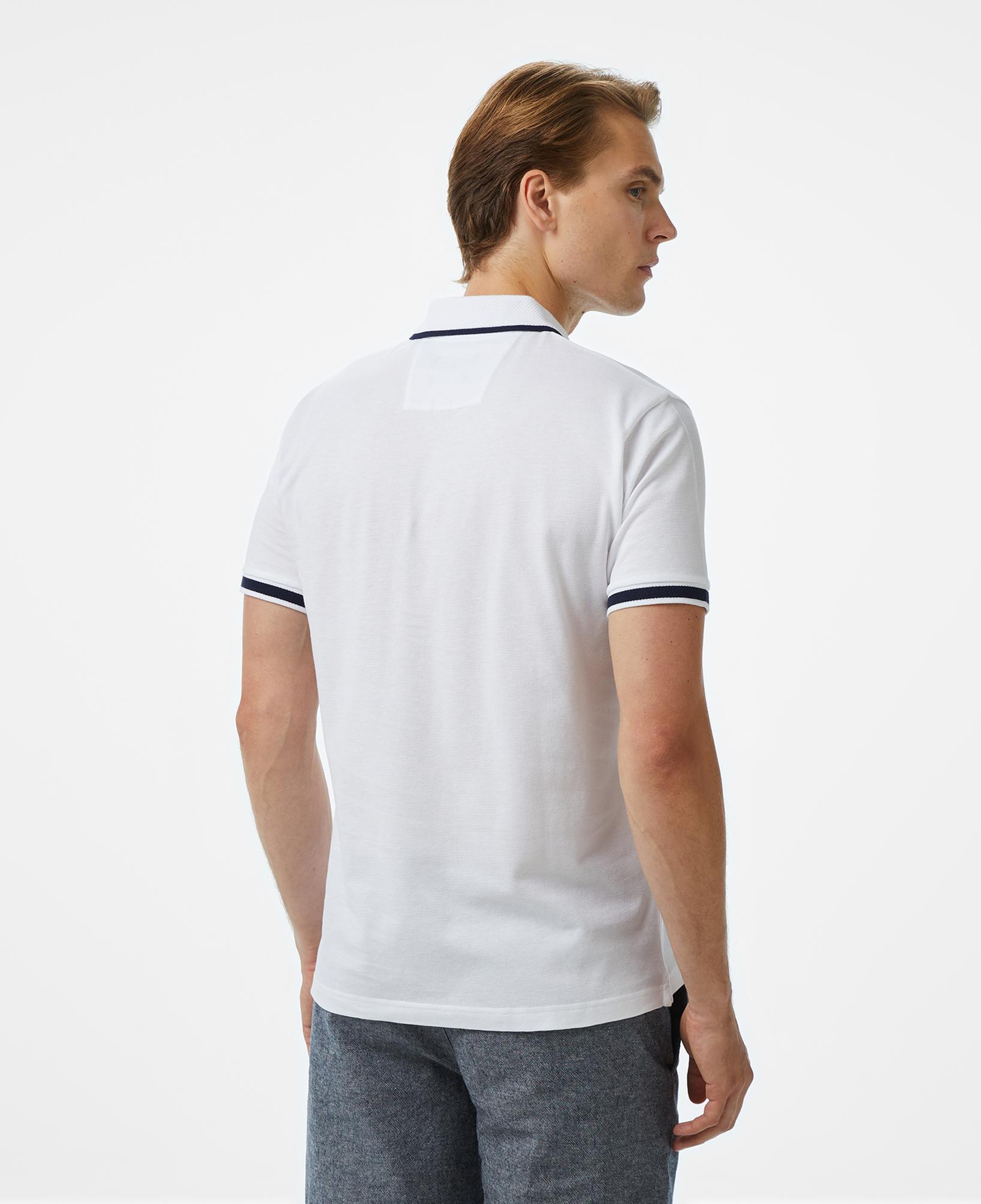 Nautica Erkek Beyaz Classic Fit Polo Yaka T-Shirt